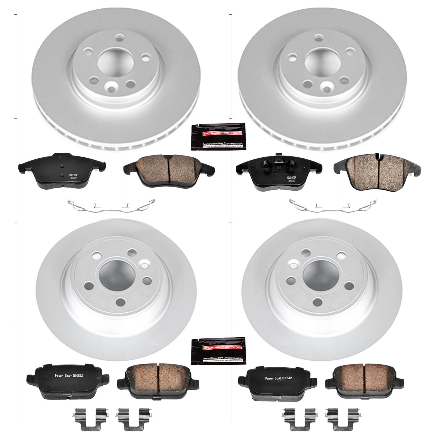 Power Stop 07-11 Volvo S80 Front & Rear Z23 Evolution Sport Coated Brake Kit (1x psbCRK5341, 1x psbCRK5608) thumbnail 4