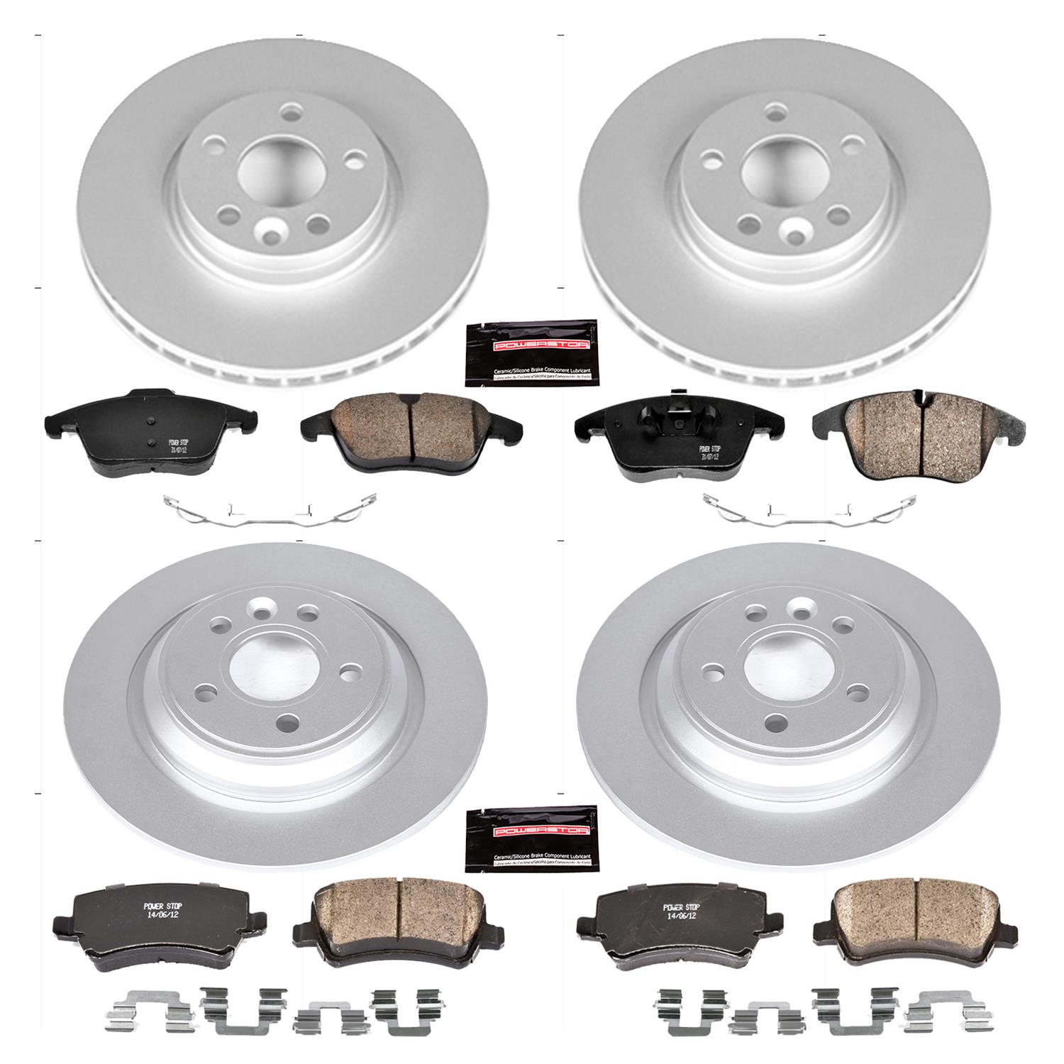 Power Stop 11-14 Volvo S60 Front & Rear Z23 Evolution Sport Coated Brake Kit (1x psbCRK4704, 1x psbCRK5608) thumbnail 4