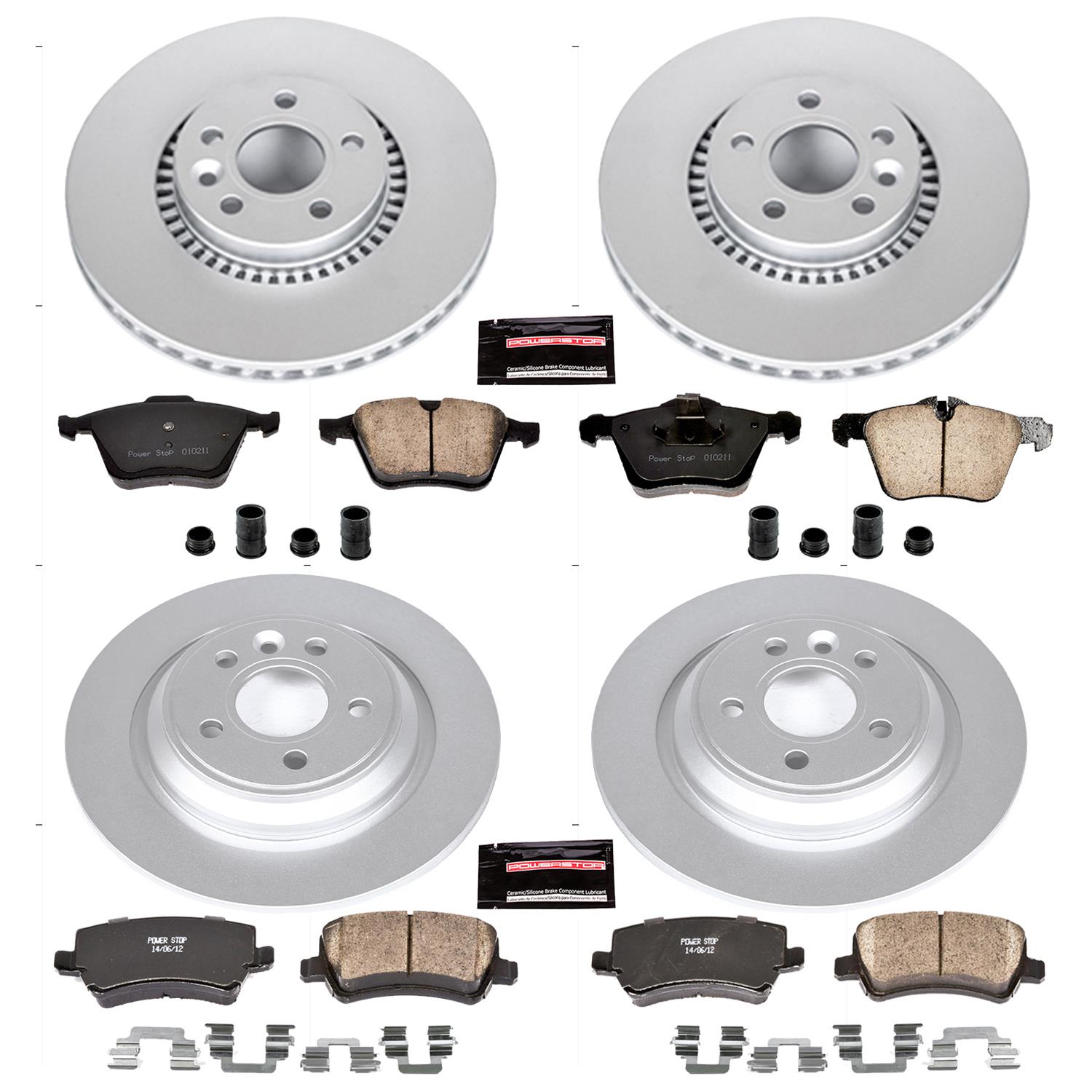 Power Stop 08-14 Volvo S80 Front & Rear Z23 Evolution Sport Coated Brake Kit (1x psbCRK4704, 1x psbCRK5613) thumbnail 4