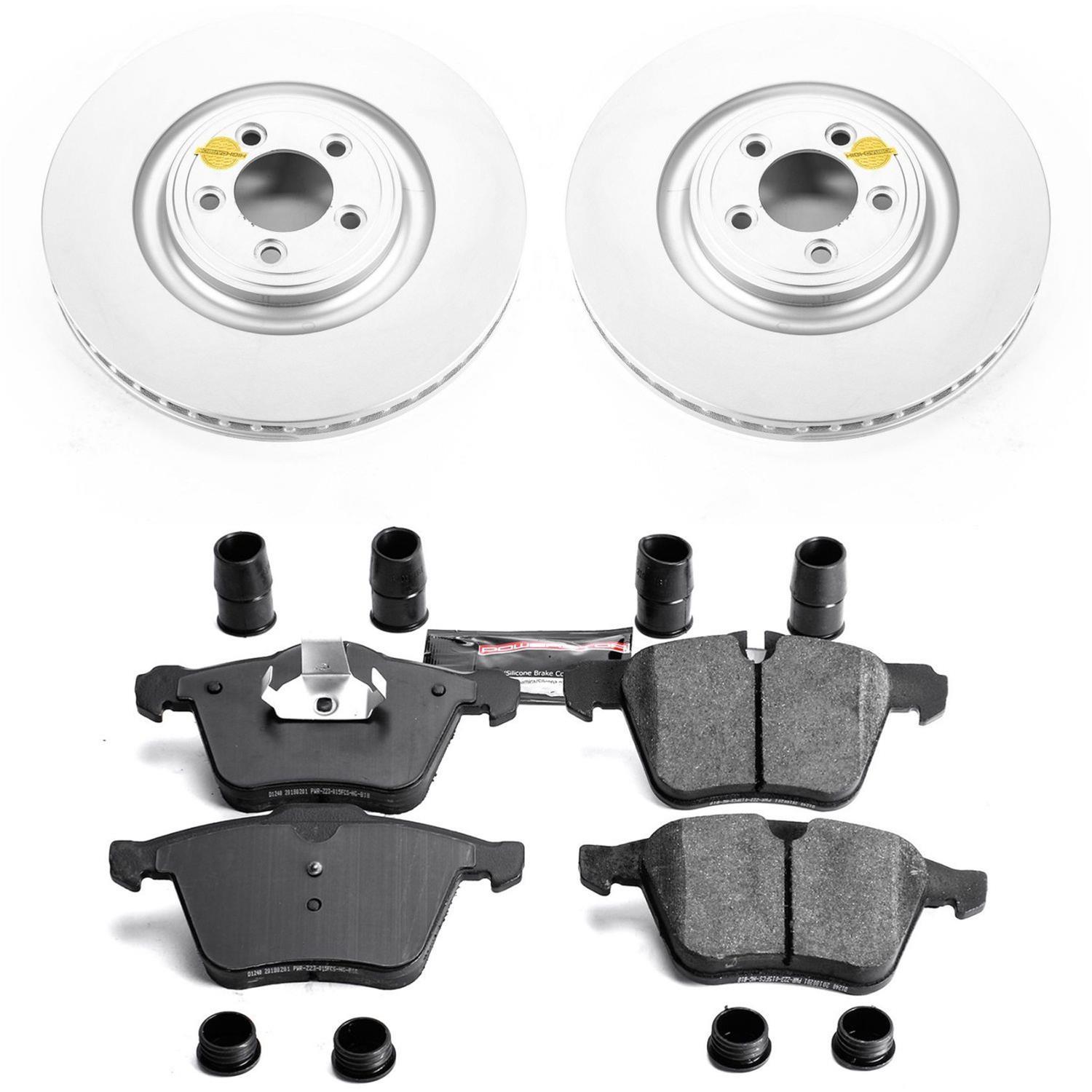 Power Stop 07-08 Jaguar S-Type Front & Rear Z23 Evolution Sport Coated Brake Kit (1x psbCRK5638, 1x psbCRK4612) thumbnail 5