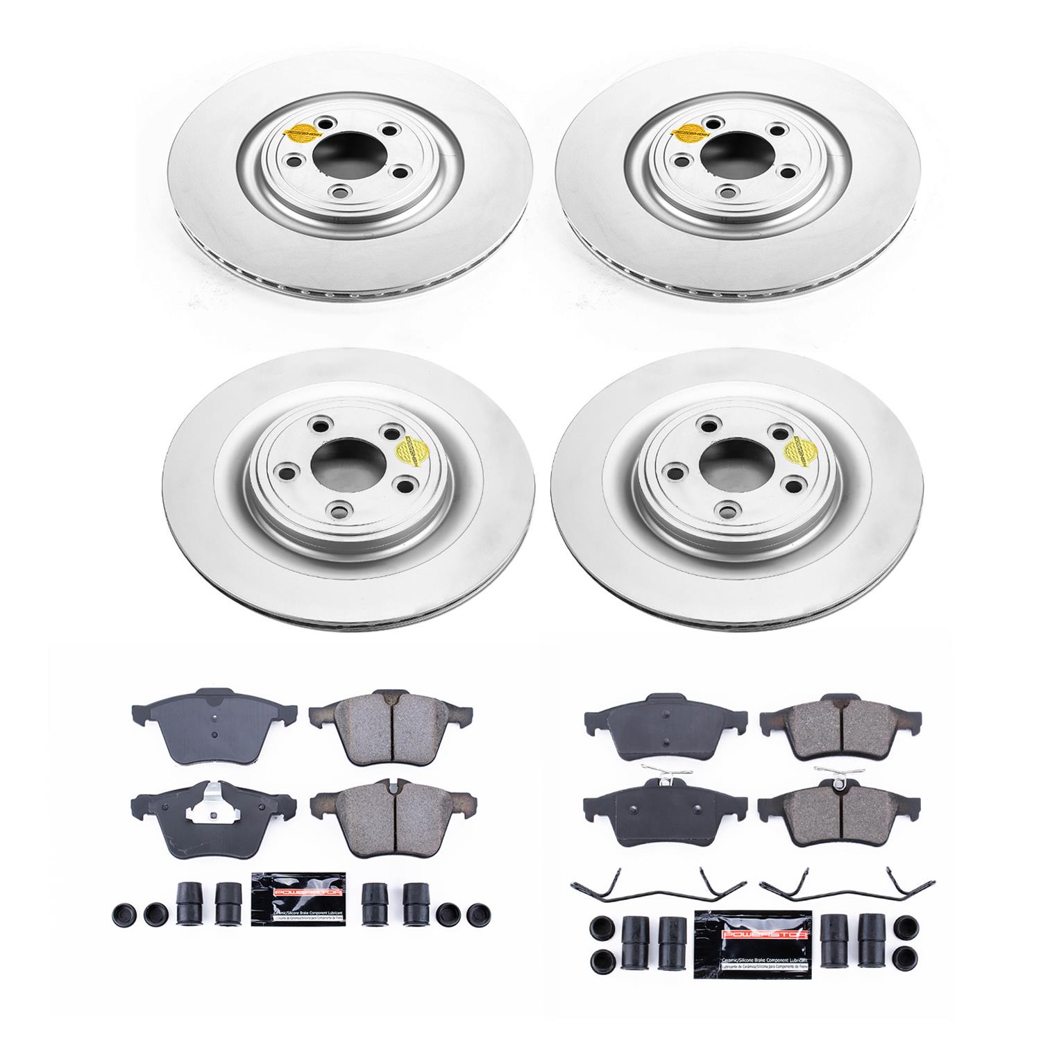 Power Stop 07-08 Jaguar S-Type Front & Rear Z23 Evolution Sport Coated Brake Kit (1x psbCRK5638, 1x psbCRK4612) thumbnail 6