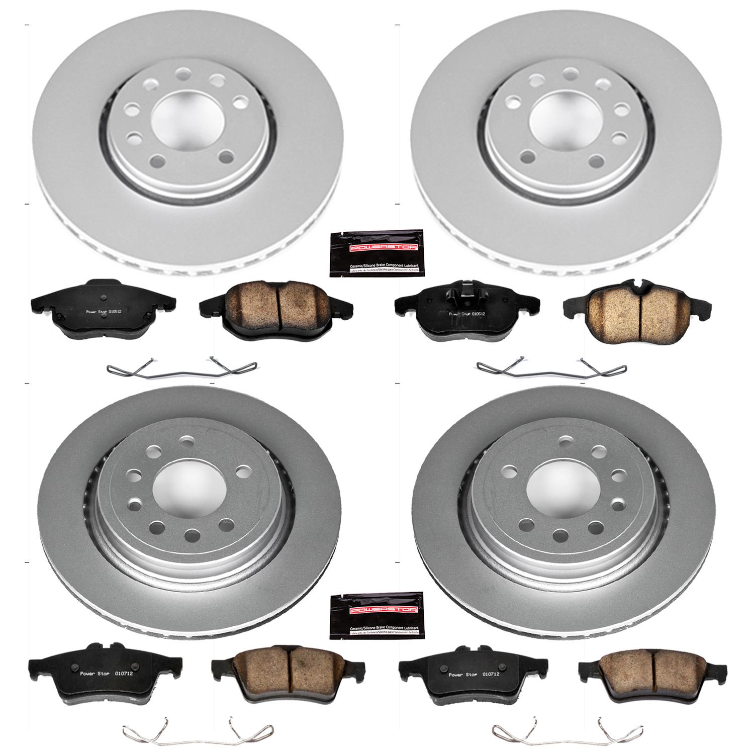 Power Stop 08-11 Saab 9-3 Front & Rear Z23 Evolution Sport Coated Brake Kit (1x psbCRK5698, 1x psbCRK985) thumbnail 4