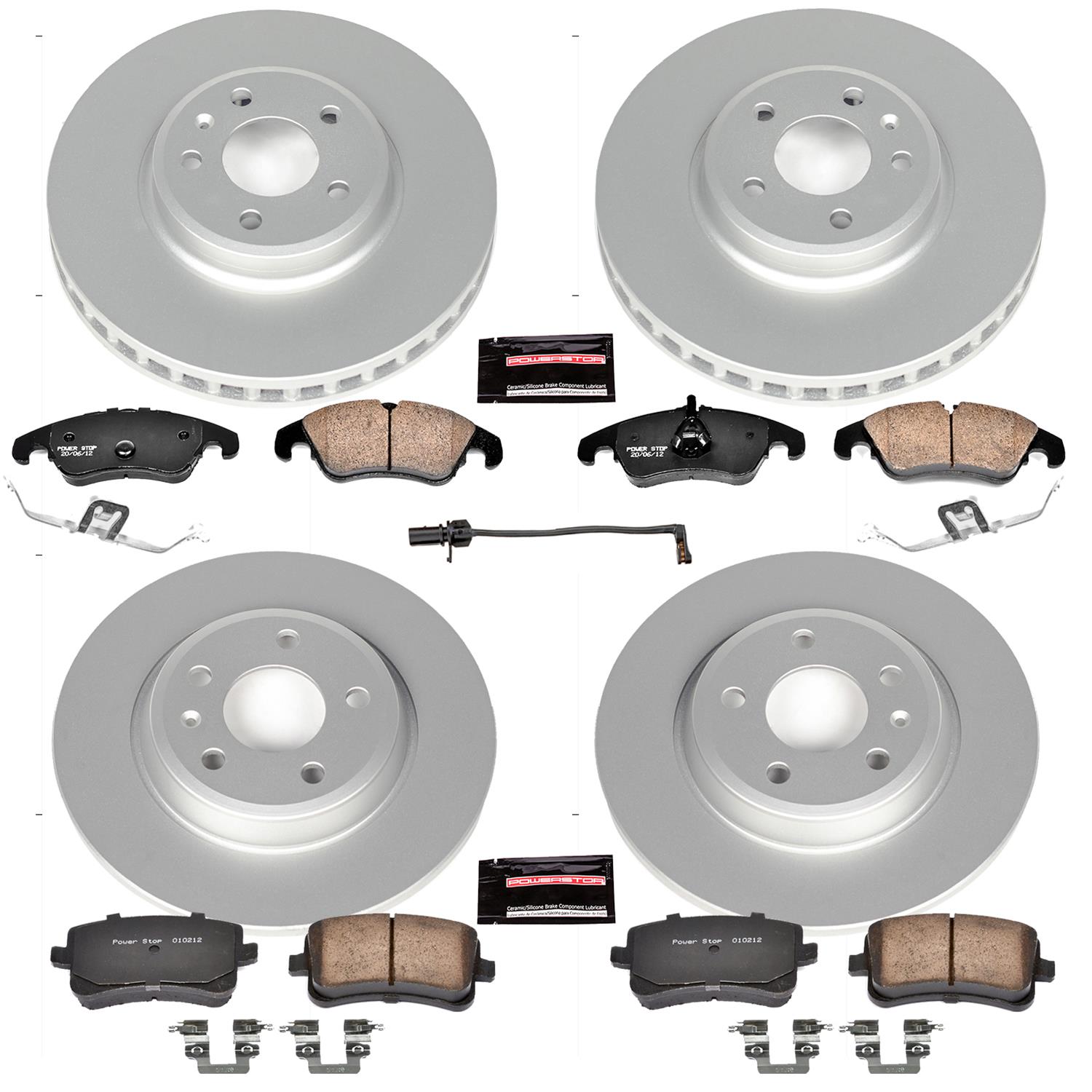 Power Stop 09-11 Audi A4 Front & Rear Z23 Evolution Sport Coated Brake Kit (1x psbCRK4745, 1x psbCRK5752) thumbnail 4