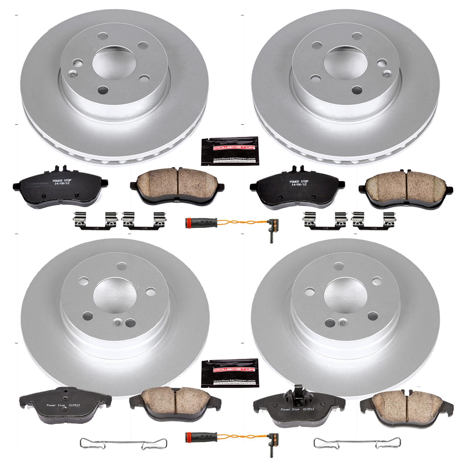 Power Stop 12-15 Mercedes-Benz C250 Front & Rear Z23 Evolution Sport Coated Brake Kit (1x psbCRK5790, 1x psbCRK5625) thumbnail 4