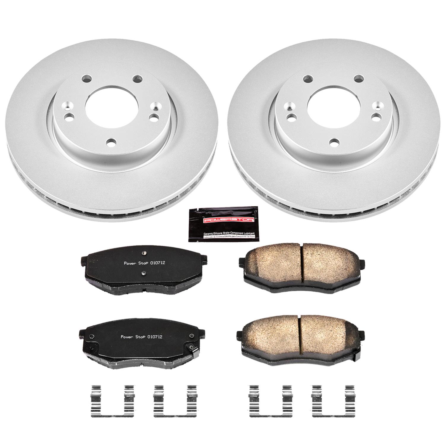 Power Stop 10-12 Hyundai Tucson Front & Rear Z17 Evolution Geomet Coated Brake Kit (1x psbCRK6093, 1x psbCRK5806) thumbnail 5