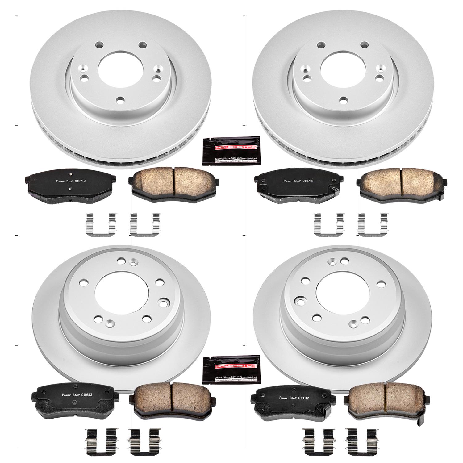 Power Stop 10-12 Hyundai Tucson Front & Rear Z17 Evolution Geomet Coated Brake Kit (1x psbCRK6093, 1x psbCRK5806) thumbnail 4