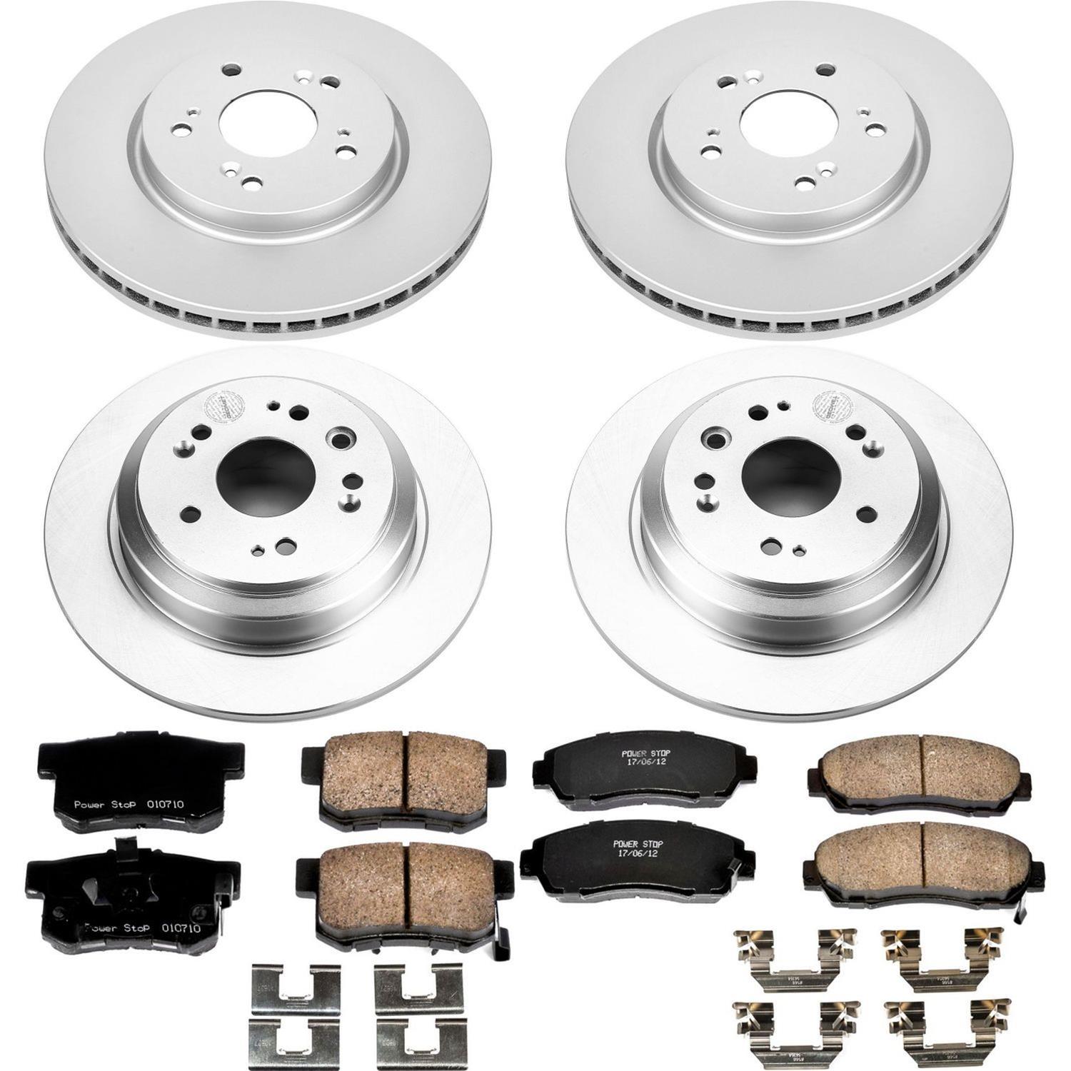Power Stop 10-11 Honda Accord Crosstour Front & Rear Z17 Evolution Geomet Coated Brake Kit (1x psbCRK5859, 1x psbCRK228) thumbnail 4