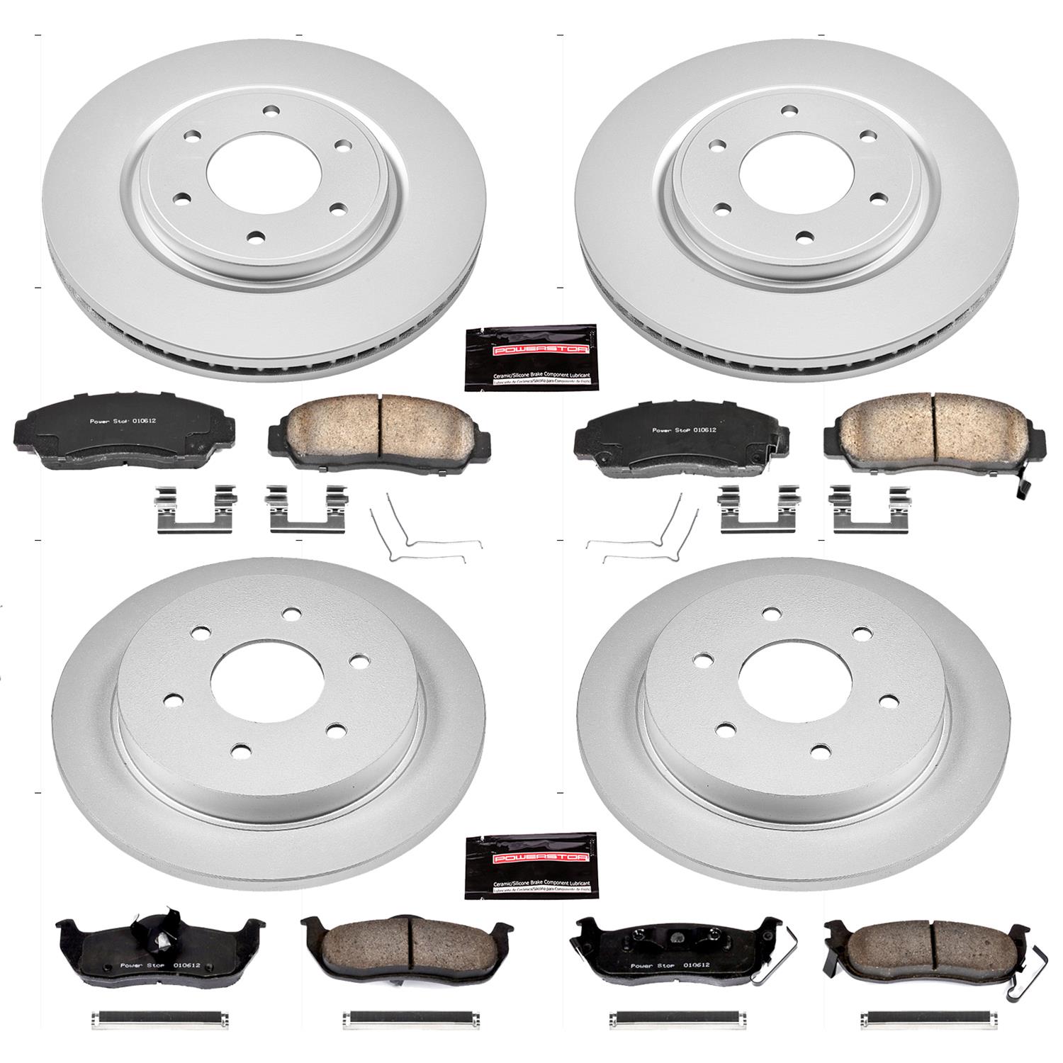 Power Stop 12-15 Nissan Armada Front & Rear Z17 Evolution Geomet Coated Brake Kit (1x psbCRK2445, 1x psbCRK5821) thumbnail 4