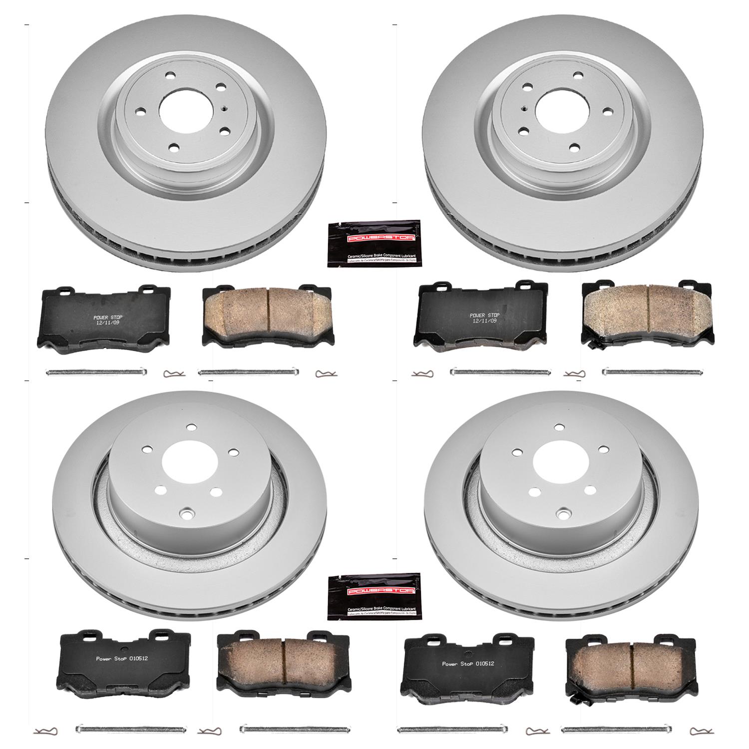 Power Stop 09-13 Infiniti FX50 Front & Rear Z17 Evolution Geomet Coated Brake Kit (1x psbCRK2915, 1x psbCRK5861) thumbnail 4