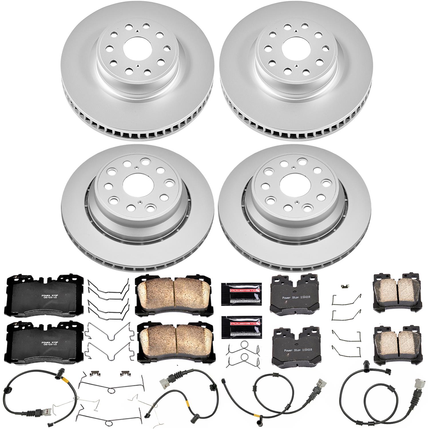 Power Stop 10-17 Lexus LS460 Front & Rear Z17 Evolution Geomet Coated Brake Kit (1x psbCRK5840, 1x psbCRK5824) thumbnail 4