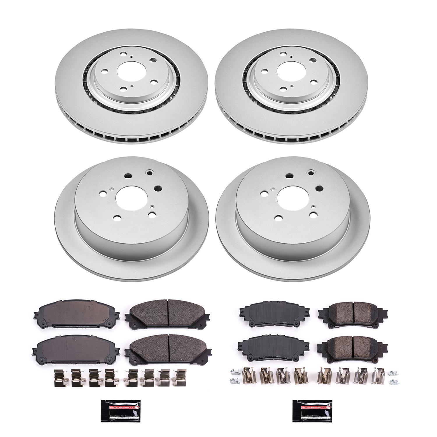 Power Stop 10-15 Lexus RX350 Front & Rear Z17 Evolution Geomet Coated Brake Kit (1x psbCRK5864, 1x psbCRK4713) thumbnail 2