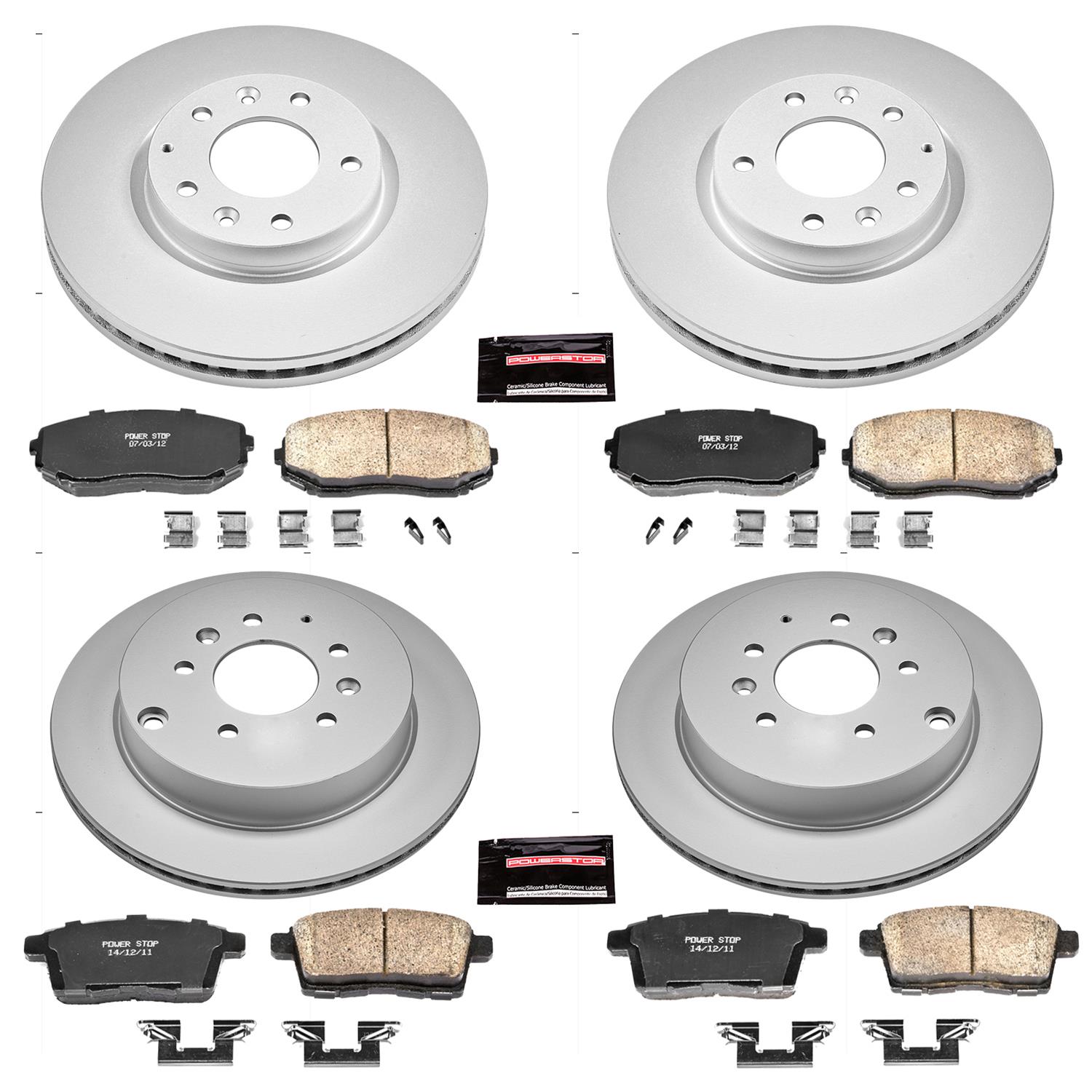 Power Stop 07-12 Mazda CX-7 Front & Rear Z17 Evolution Geomet Coated Brake Kit (1x psbCRK5876, 1x psbCRK4676) thumbnail 4