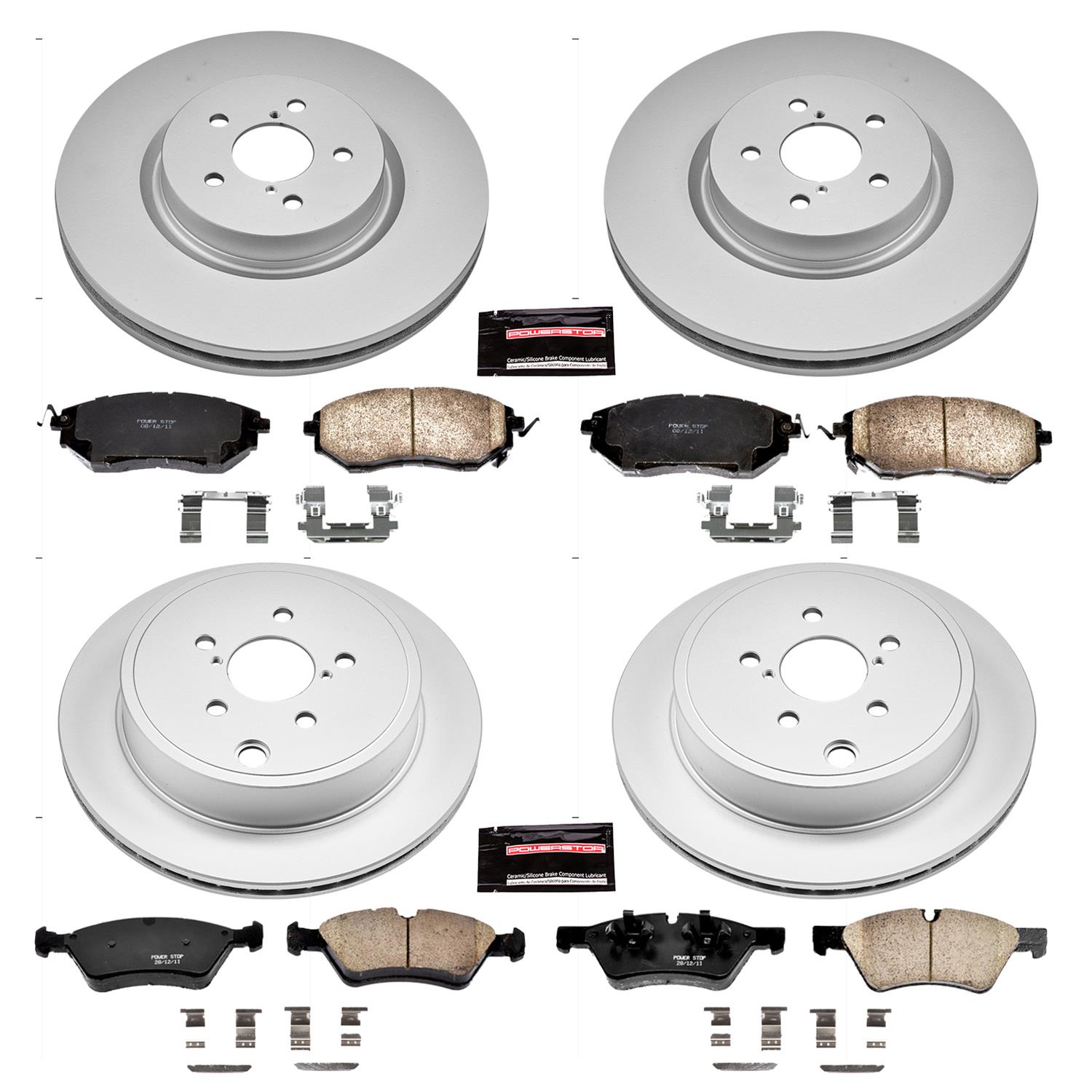 Power Stop 10-14 Subaru Legacy Front & Rear Z17 Evolution Geomet Coated Brake Kit (1x psbCRK285, 1x psbCRK5883) thumbnail 4