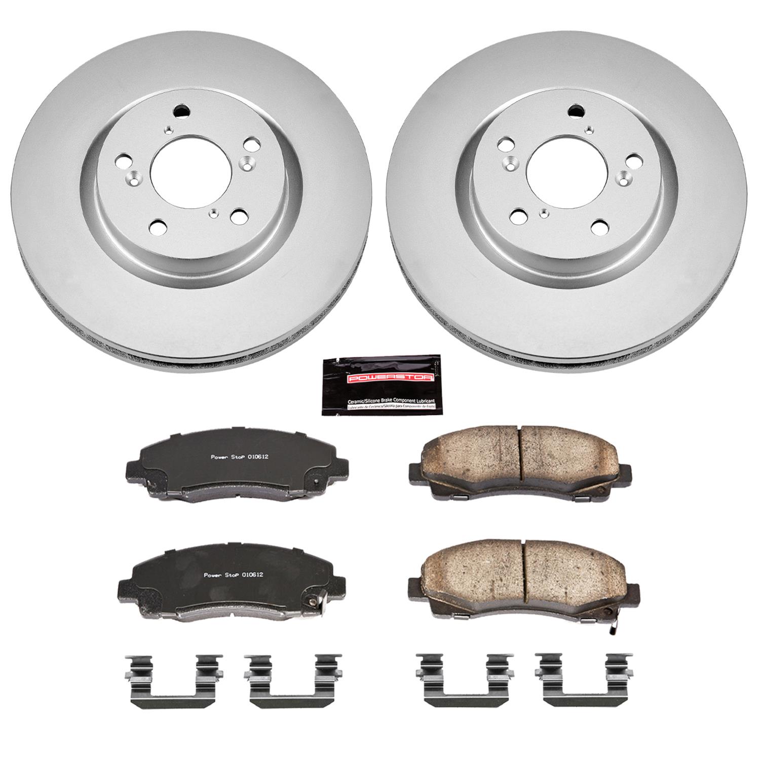 Power Stop 09-14 Acura TL Front & Rear Z17 Evolution Geomet Coated Brake Kit (1x psbCRK5854, 1x psbCRK5855) thumbnail 2