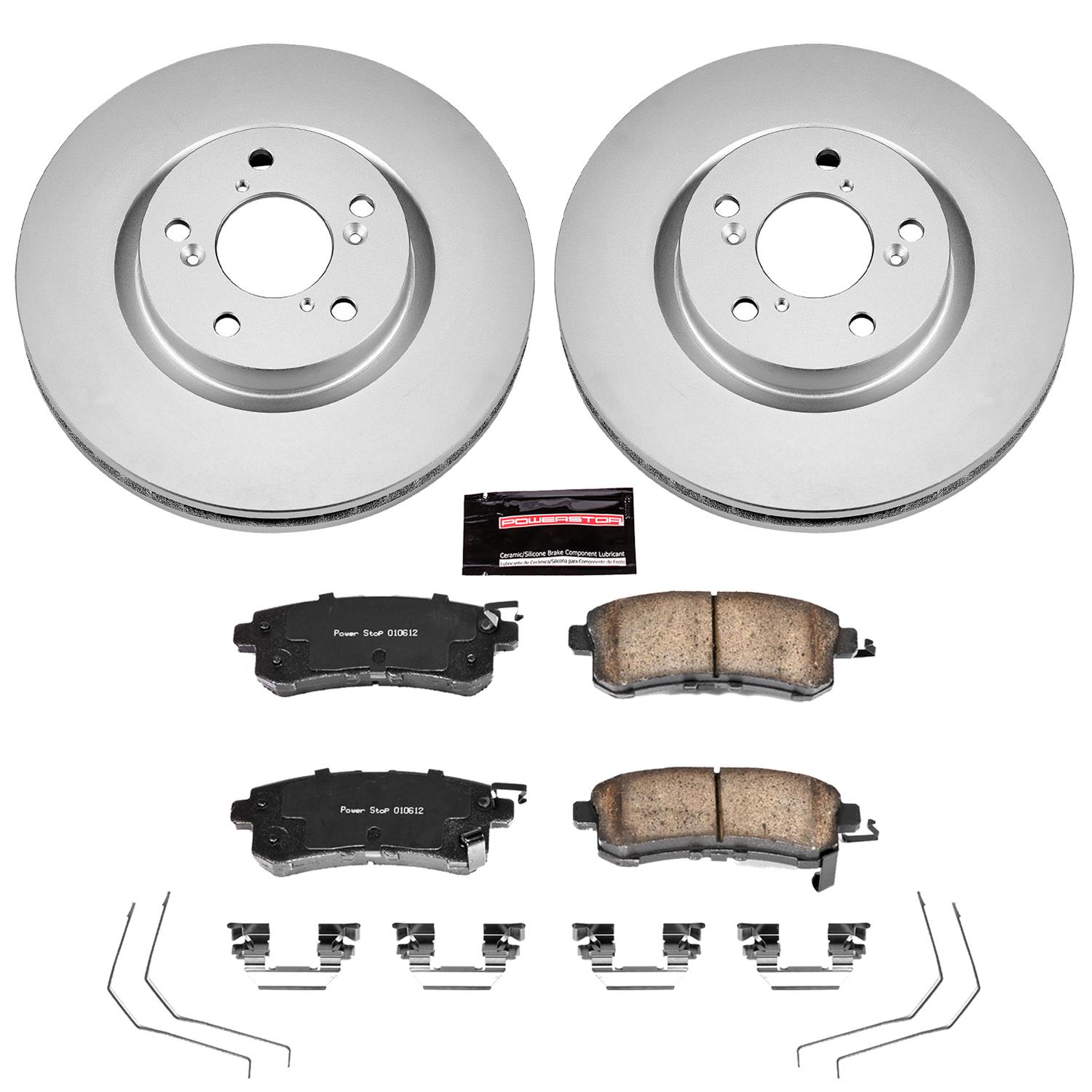 Power Stop 11-14 Honda Odyssey Front & Rear Z17 Evolution Geomet Coated Brake Kit (1x psbCRK4685, 1x psbCRK5857) thumbnail 5