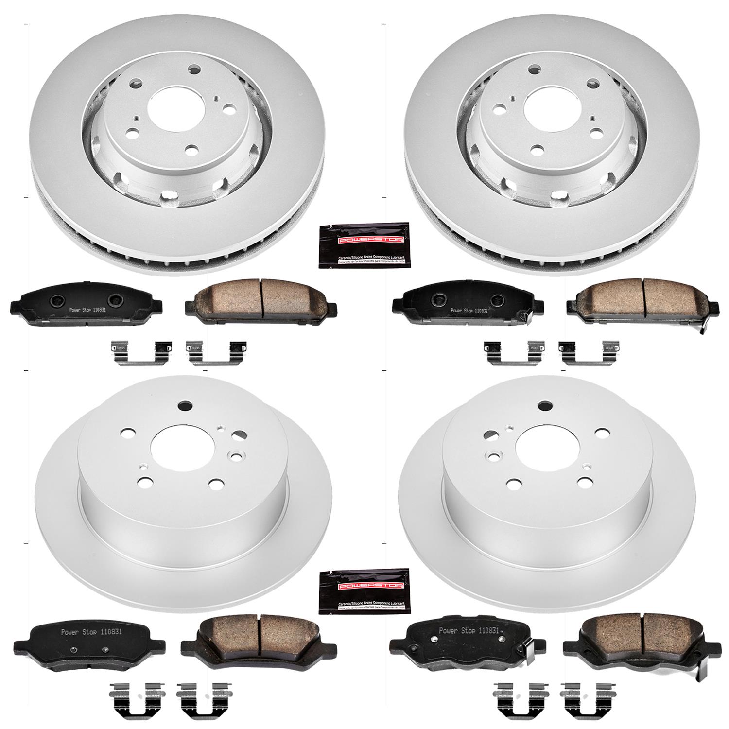 Power Stop 09-16 Toyota Venza Front & Rear Z17 Evolution Geomet Coated Brake Kit (1x psbCRK5867, 1x psbCRK5865) thumbnail 4