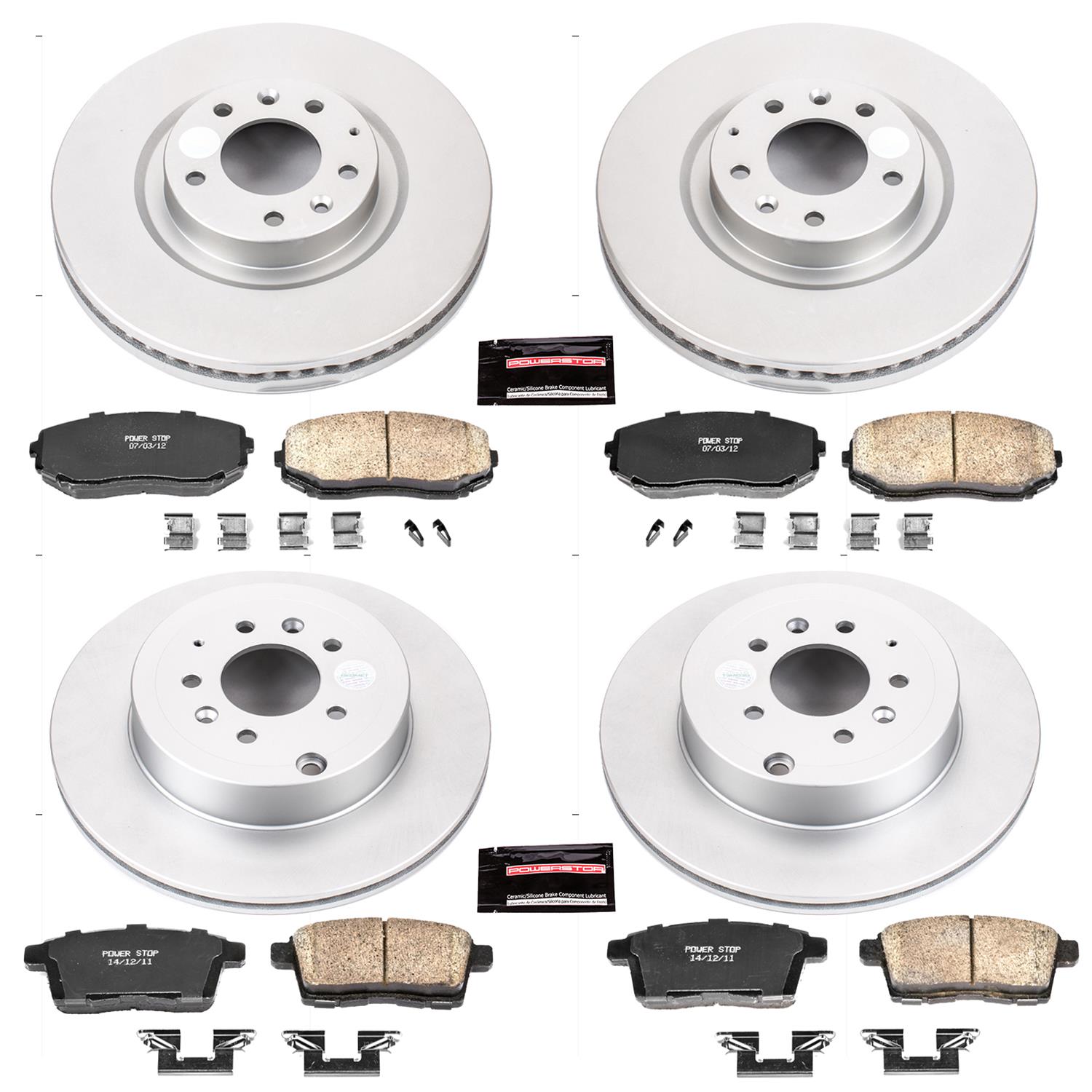 Power Stop 07-15 Mazda CX-9 Front & Rear Z17 Evolution Geomet Coated Brake Kit (1x psbCRK5878, 1x psbCRK5877) thumbnail 4