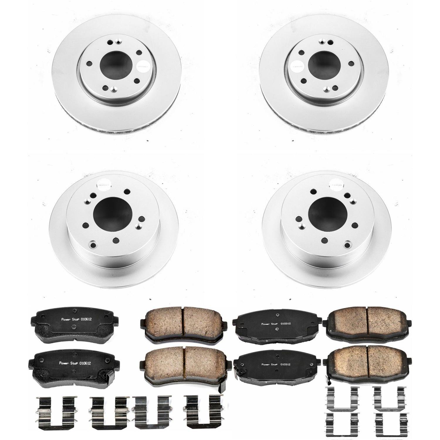 Power Stop 10-13 Kia Forte Front & Rear Z17 Evolution Geomet Coated Brake Kit (1x psbCRK5915, 1x psbCRK5911) thumbnail 4