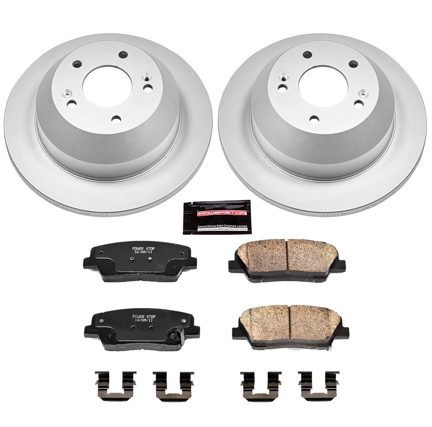 Power Stop 13-18 Hyundai Santa Fe Sport Front & Rear Z17 Evolution Geomet Coated Brake Kit (1x psbCRK7507, 1x psbCRK7064) thumbnail 8