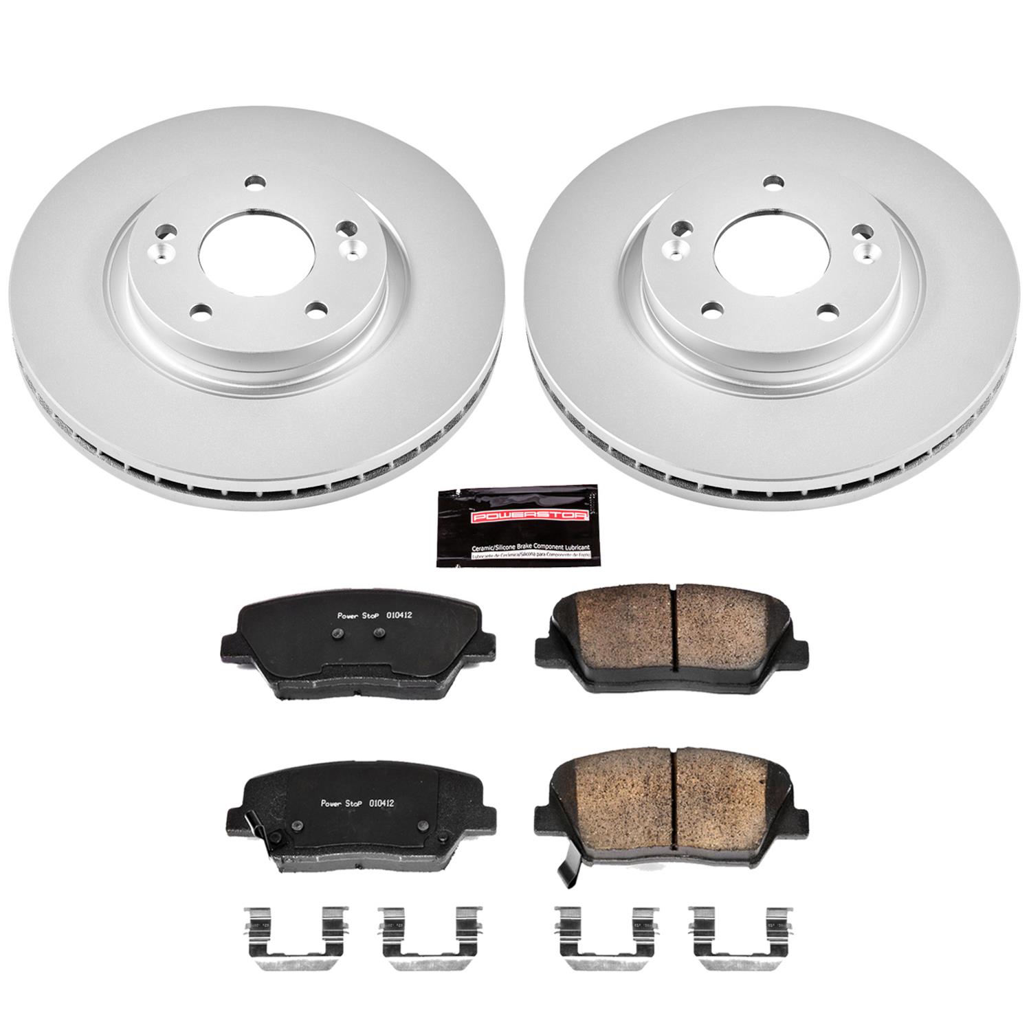 Power Stop 10-12 Hyundai Santa Fe Front & Rear Z17 Evolution Geomet Coated Brake Kit (1x psbCRK5926, 1x psbCRK7507) thumbnail 6