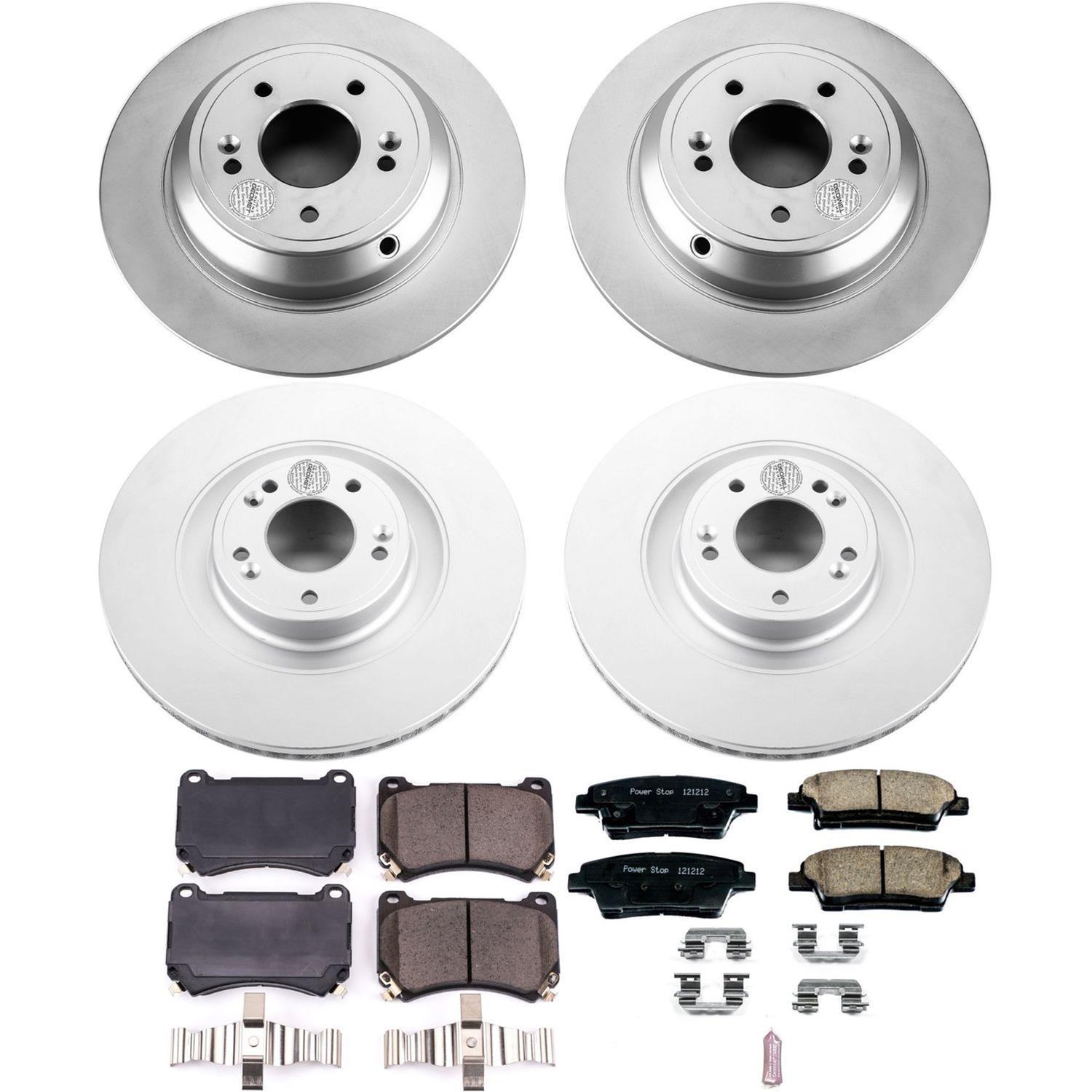 Power Stop 12-14 Hyundai Genesis Front & Rear Z17 Evolution Geomet Coated Brake Kit (1x psbCRK5848, 1x psbCRK5928) thumbnail 4