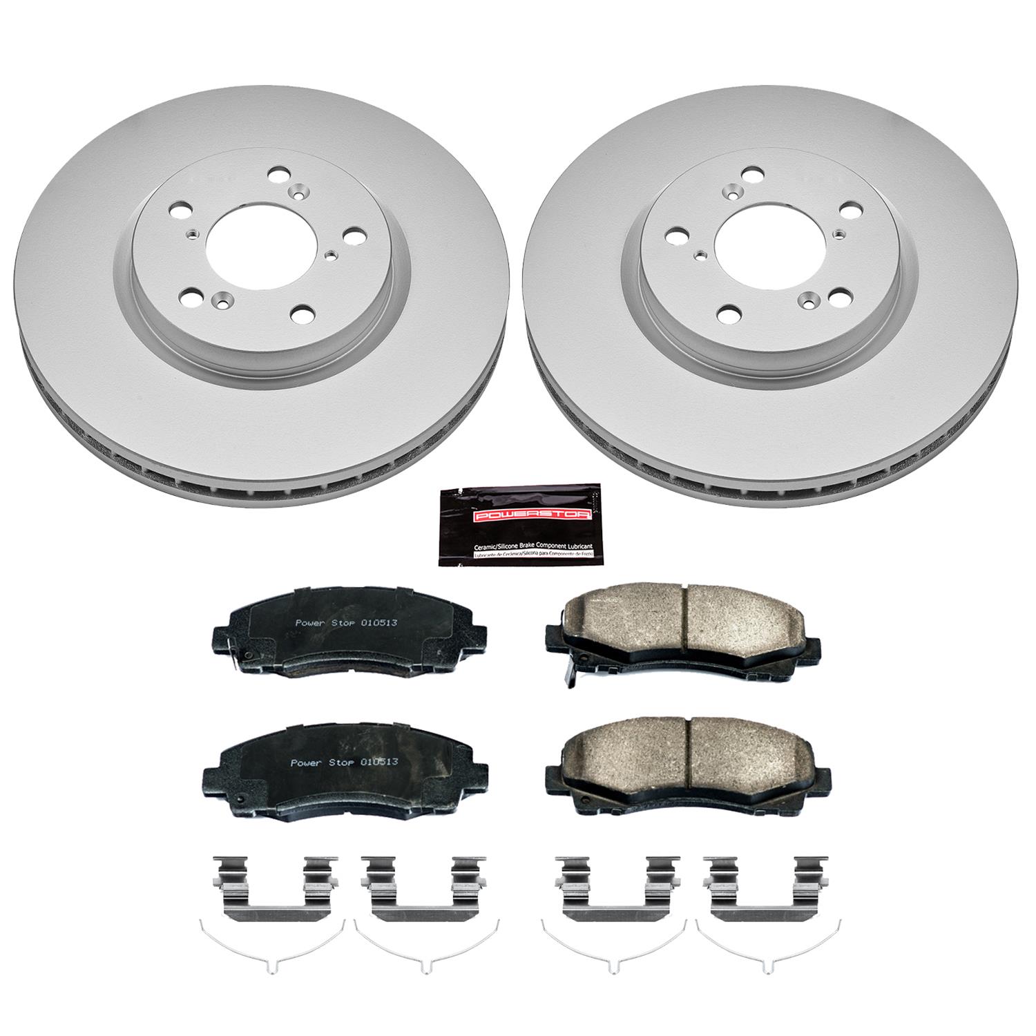 Power Stop 12-14 Honda Ridgeline Front & Rear Z17 Evolution Geomet Coated Brake Kit (1x psbCRK5939, 1x psbCRK2431) thumbnail 2