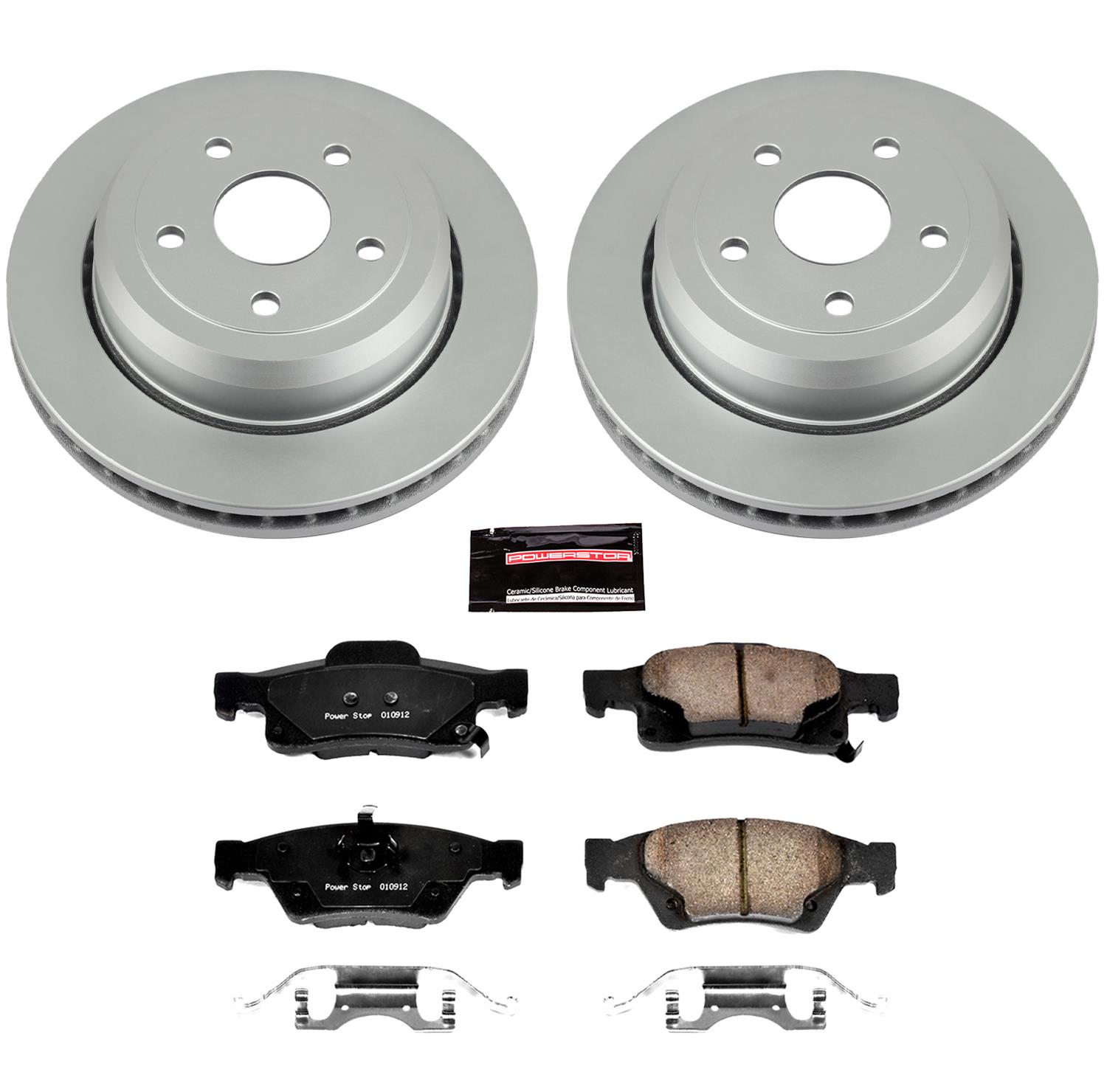 2016 For Kia Rio Rear Anti Rust Coated Disc Brake Rotors and Ceramic Brake Pads