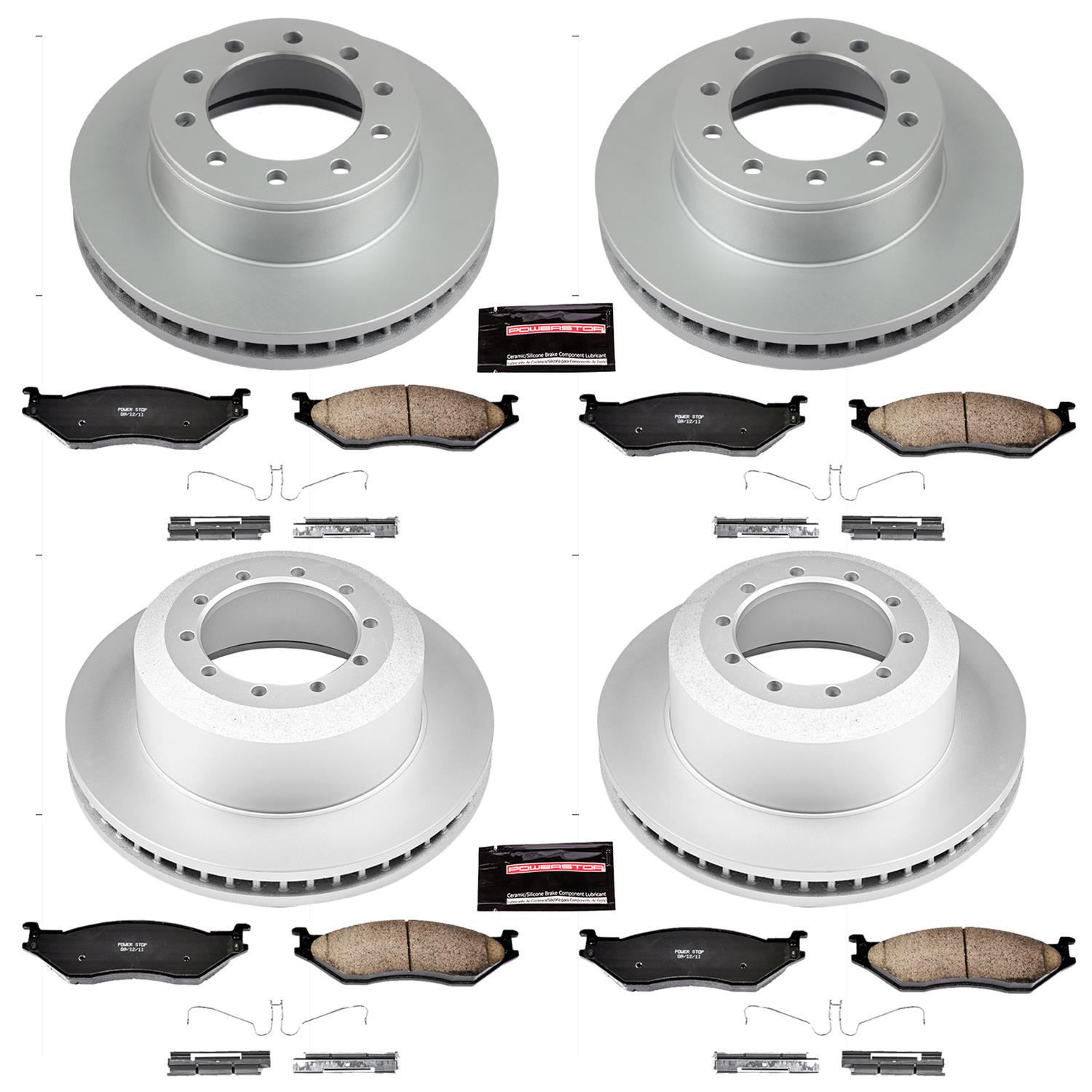 Power Stop 05-16 Ford F-550 Super Duty Front & Rear Z17 Coated Brake Kit (2x psbAR85114EVC, 2x psbAR85113EVC, 2x psb17-1066) thumbnail 8