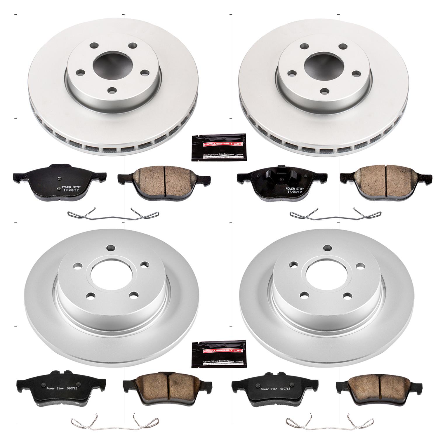 Power Stop 12-18 Ford Focus Front & Rear Z17 Evolution Geomet Coated Brake Kit (1x psbCRK5975, 1x psbCRK5976) thumbnail 4
