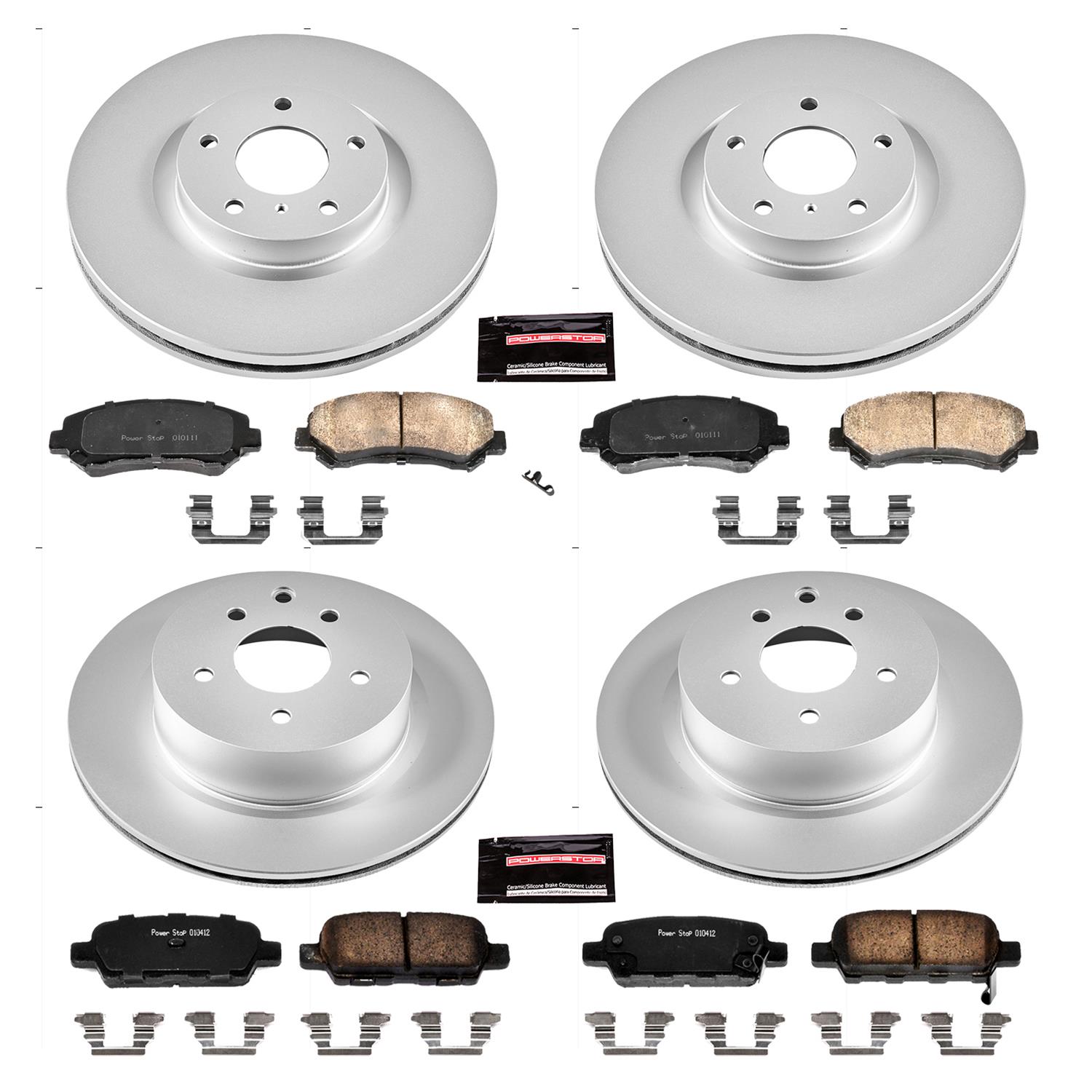 Power Stop 09-14 Nissan Maxima Front & Rear Z17 Evolution Geomet Coated Brake Kit (1x psbCRK179, 1x psbCRK3076) thumbnail 4