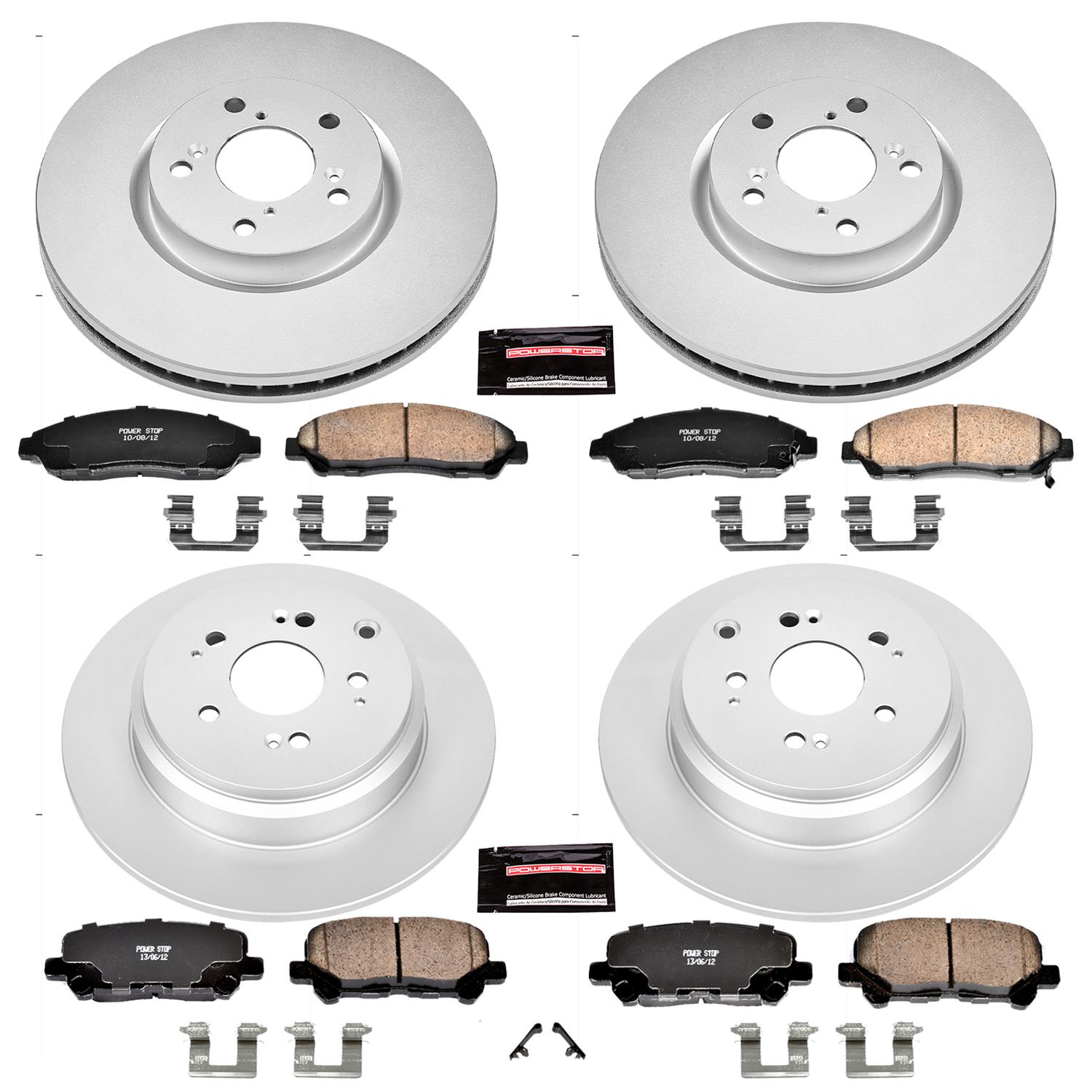 Power Stop 12-15 Honda Pilot Front & Rear Z17 Evolution Geomet Coated Brake Kit (1x psbCRK5370, 1x psbCRK5839) thumbnail 4
