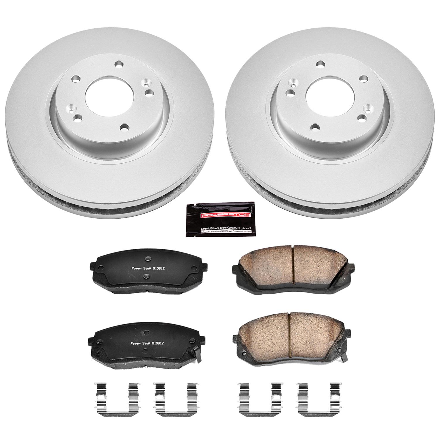 Power Stop 10-15 Hyundai Tucson Front & Rear Z17 Evolution Geomet Coated Brake Kit (1x psbCRK5394, 1x psbCRK6087) thumbnail 5