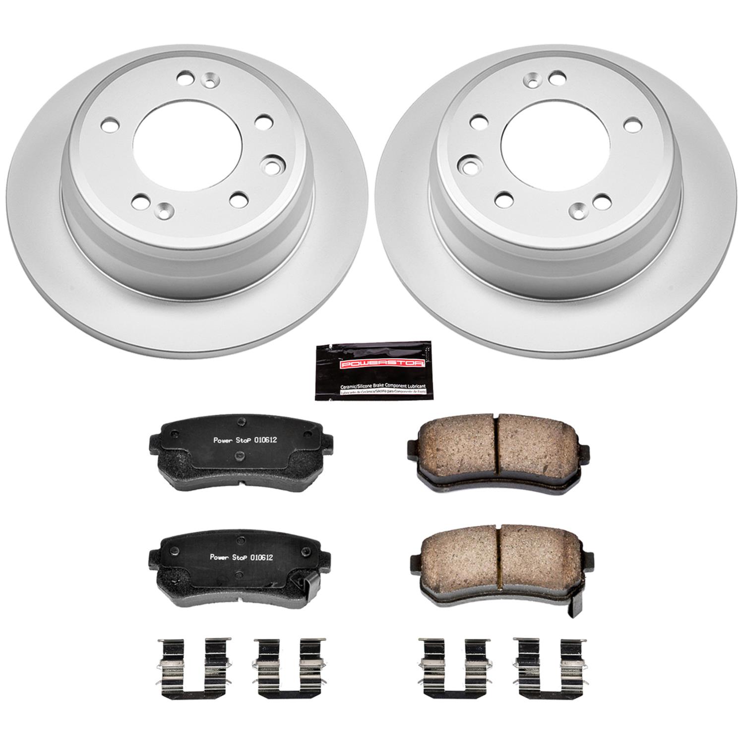 Power Stop 10-12 Hyundai Tucson Front & Rear Z17 Evolution Geomet Coated Brake Kit (1x psbCRK6093, 1x psbCRK5806) thumbnail 7