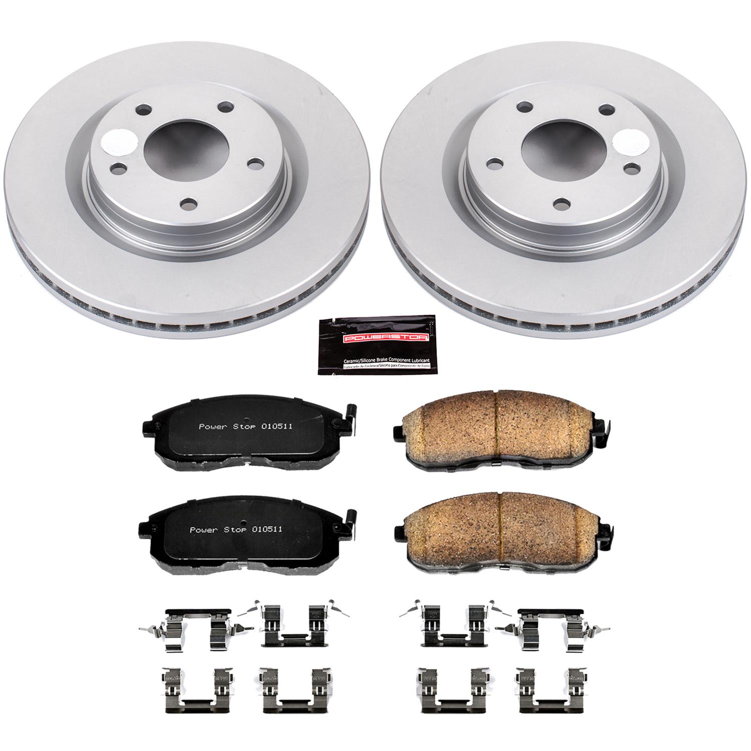 Power Stop 11-17 Nissan Juke Front & Rear Z17 Evolution Geomet Coated Brake Kit (1x psbCRK098, 1x psbCRK6094) thumbnail 5