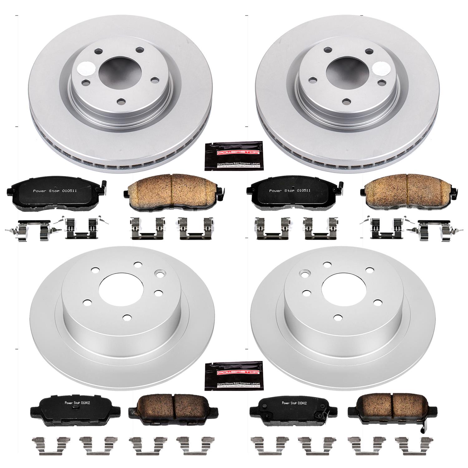 Power Stop 11-17 Nissan Juke Front & Rear Z17 Evolution Geomet Coated Brake Kit (1x psbCRK098, 1x psbCRK6094) thumbnail 4