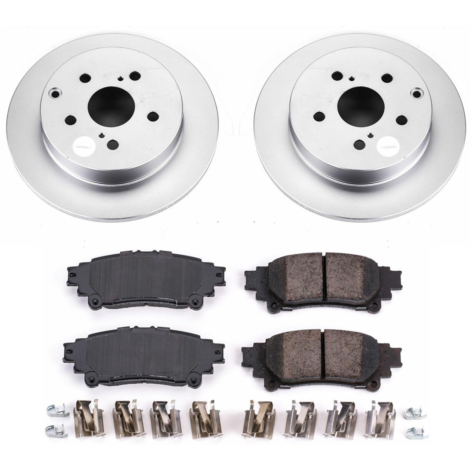 Power Stop 12-17 Toyota Prius V Front & Rear Z17 Evolution Geomet Coated Brake Kit (1x psbCRK6099, 1x psbCRK258) thumbnail 5
