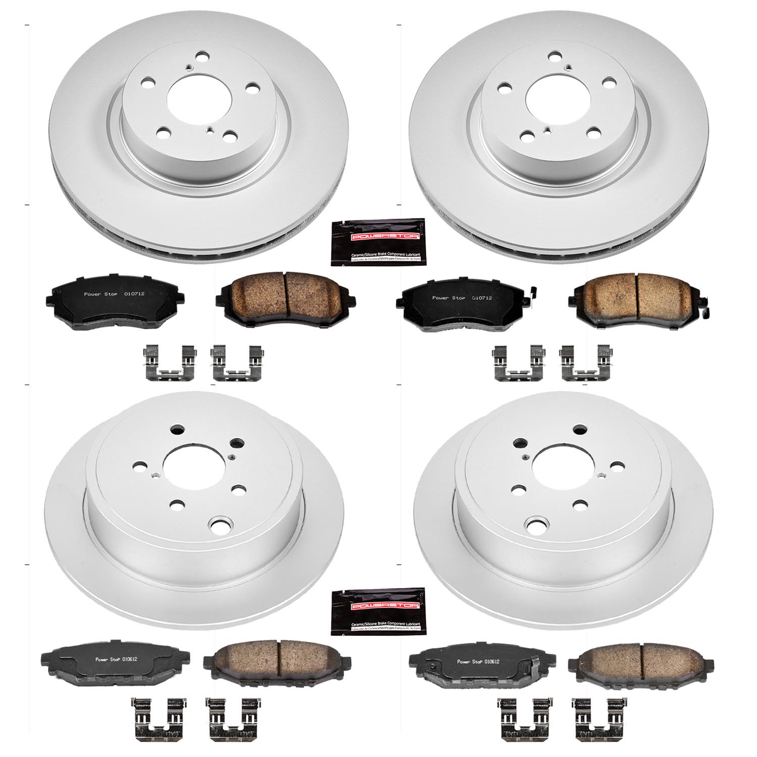 Power Stop 08-10 Subaru Impreza Front & Rear Z17 Evolution Geomet Coated Brake Kit (1x psbCRK4631, 1x psbCRK1124) thumbnail 4
