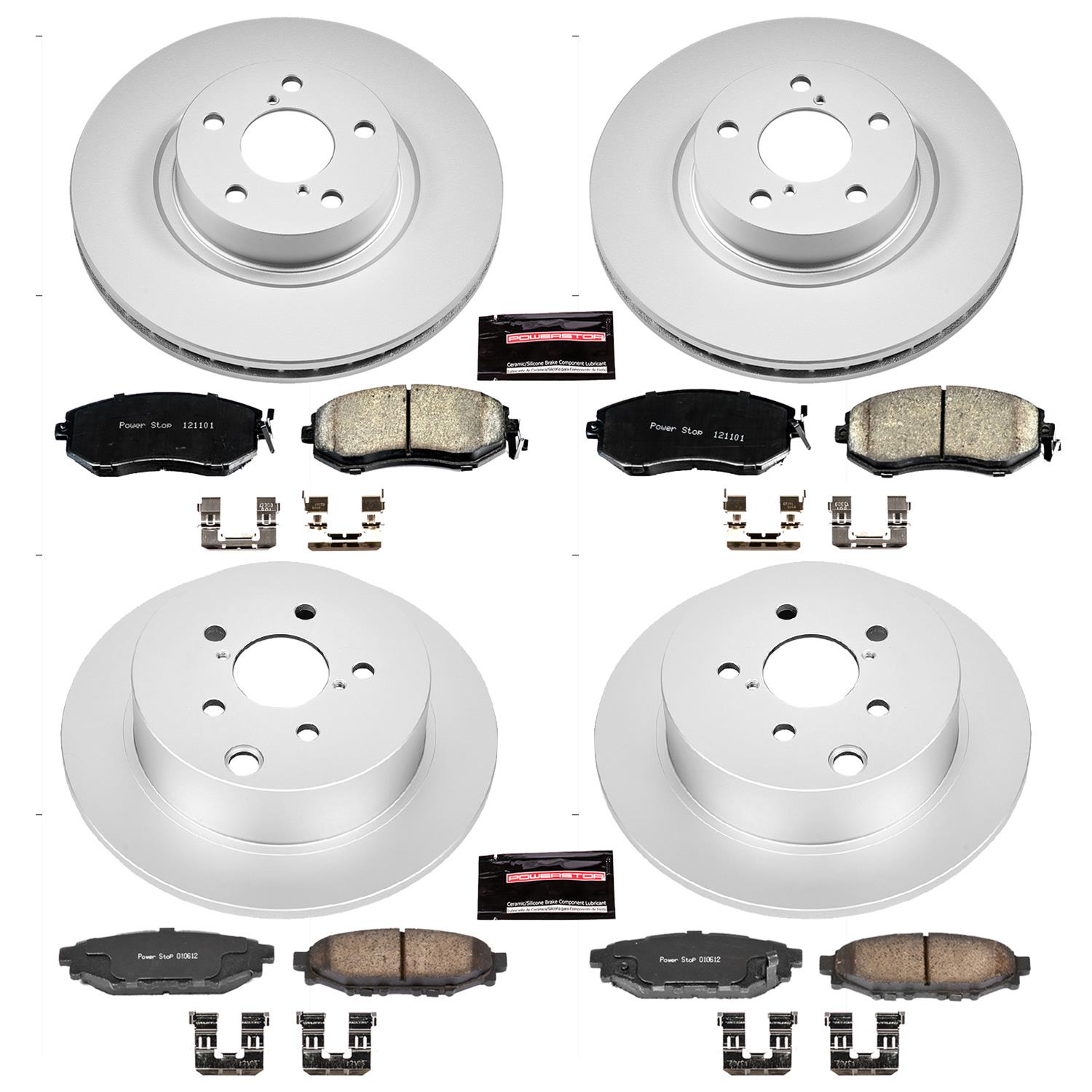 Power Stop 12-16 Subaru Impreza Front & Rear Z17 Evolution Geomet Coated Brake Kit (1x psbCRK6111, 1x psbCRK6107) thumbnail 4