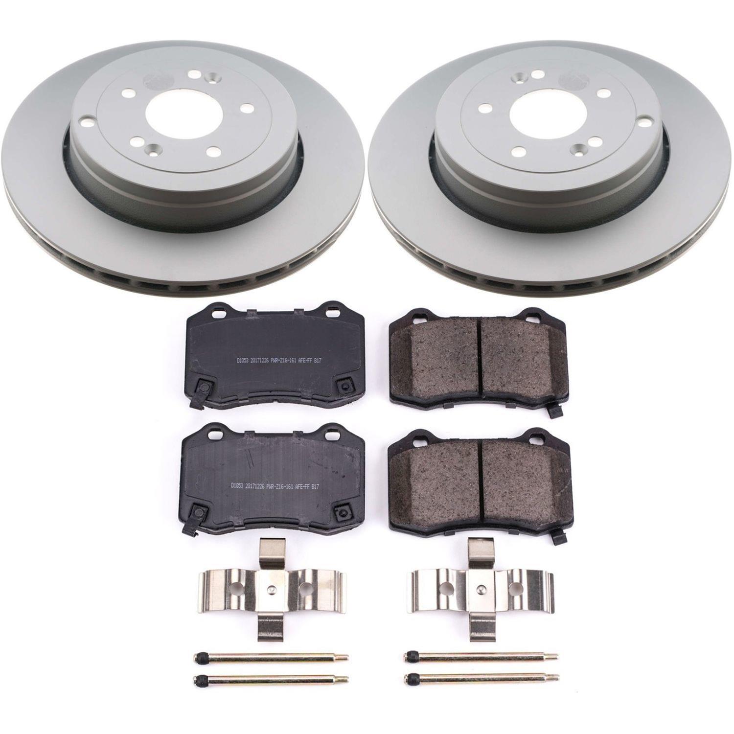 Power Stop 10-16 Hyundai Genesis Coupe Front & Rear Z17 Evolution Geomet Coated Brake Kit (1x psbCRK6166, 1x psbCRK6165) thumbnail 7