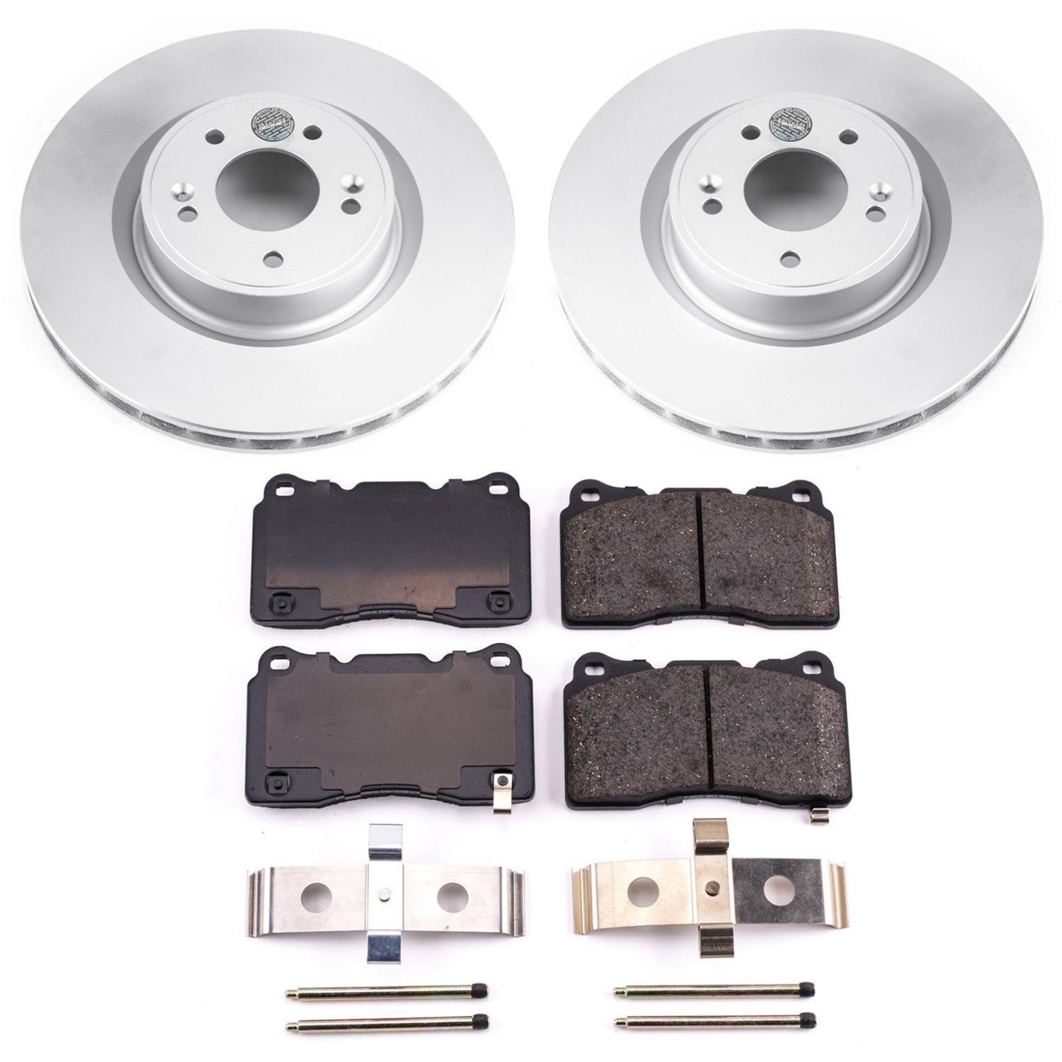 Power Stop 10-16 Hyundai Genesis Coupe Front & Rear Z17 Evolution Geomet Coated Brake Kit (1x psbCRK6166, 1x psbCRK6165) thumbnail 6