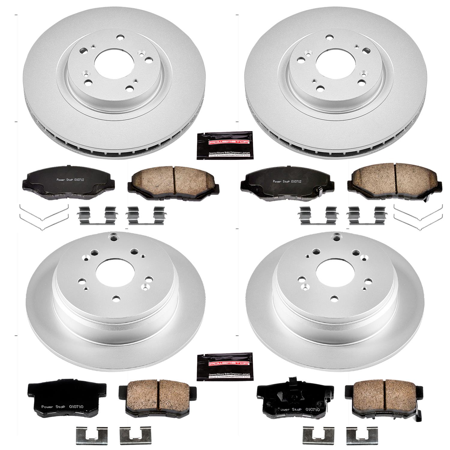 Power Stop 05-06 Honda CR-V Front & Rear Z17 Evolution Geomet Coated Brake Kit (1x psbCRK206, 1x psbCRK3055) thumbnail 5