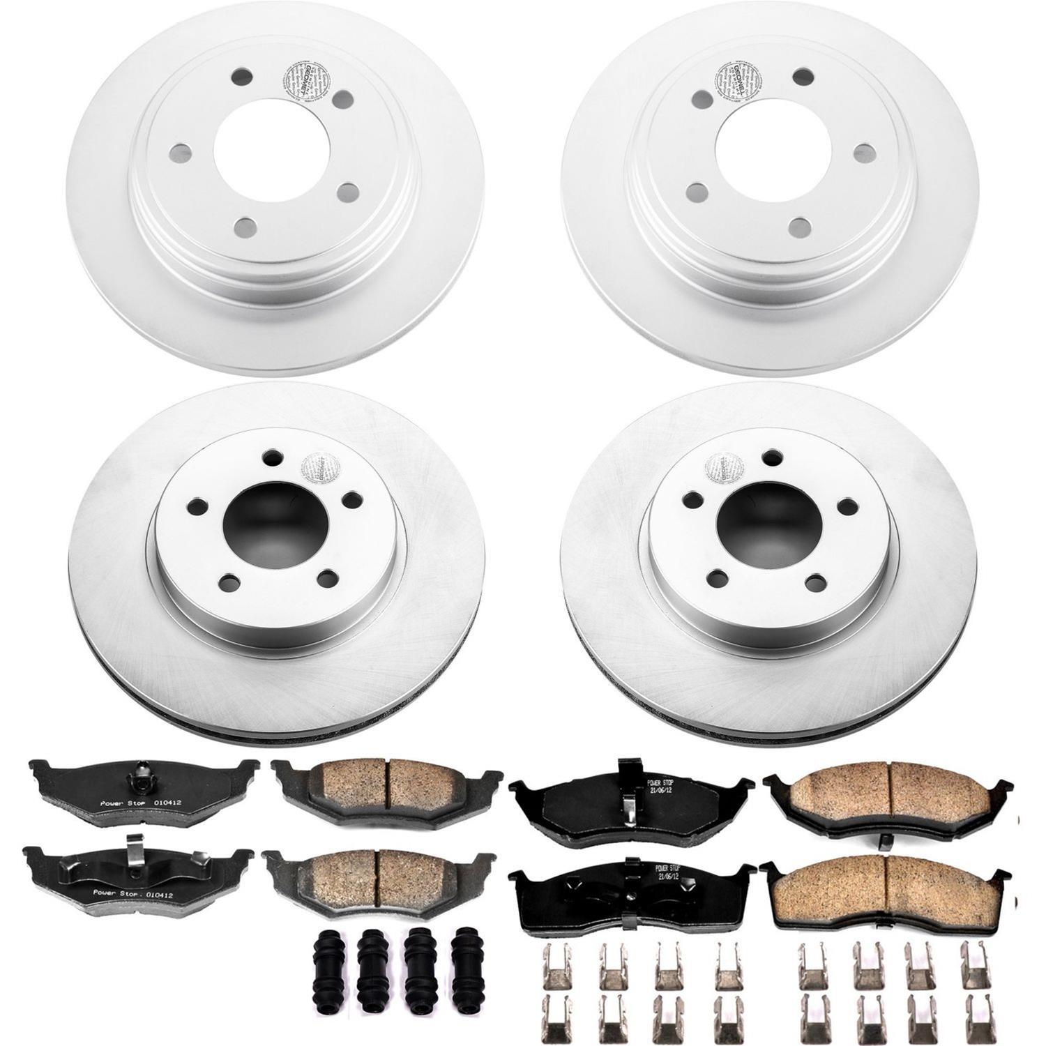Power Stop 98-04 Chrysler Concorde Front & Rear Z17 Evolution Geomet Coated Brake Kit (1x psbCRK1694, 1x psbCRK6263) thumbnail 4