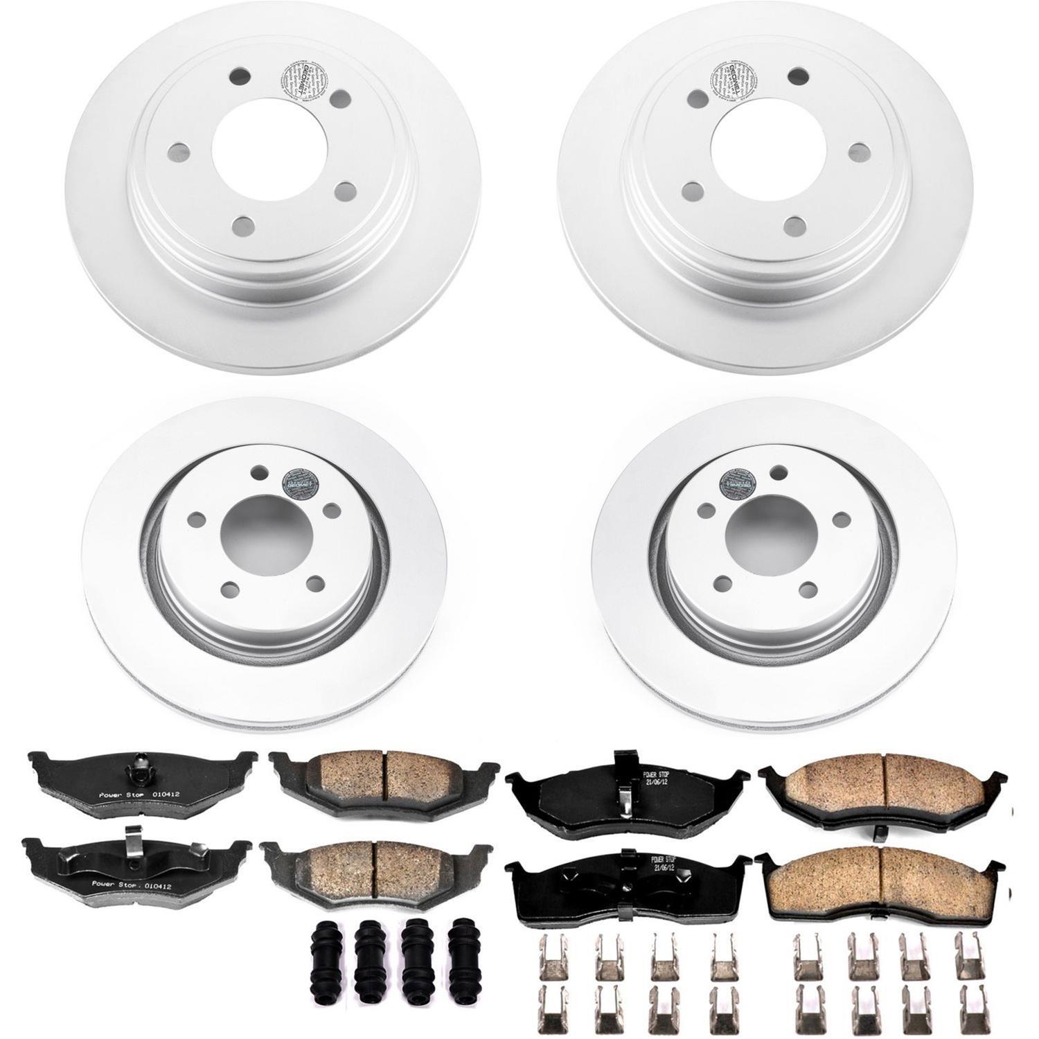 Power Stop 00-04 Chrysler Concorde Front & Rear Z17 Evolution Geomet Coated Brake Kit (1x psbCRK6179, 1x psbCRK6263) thumbnail 4