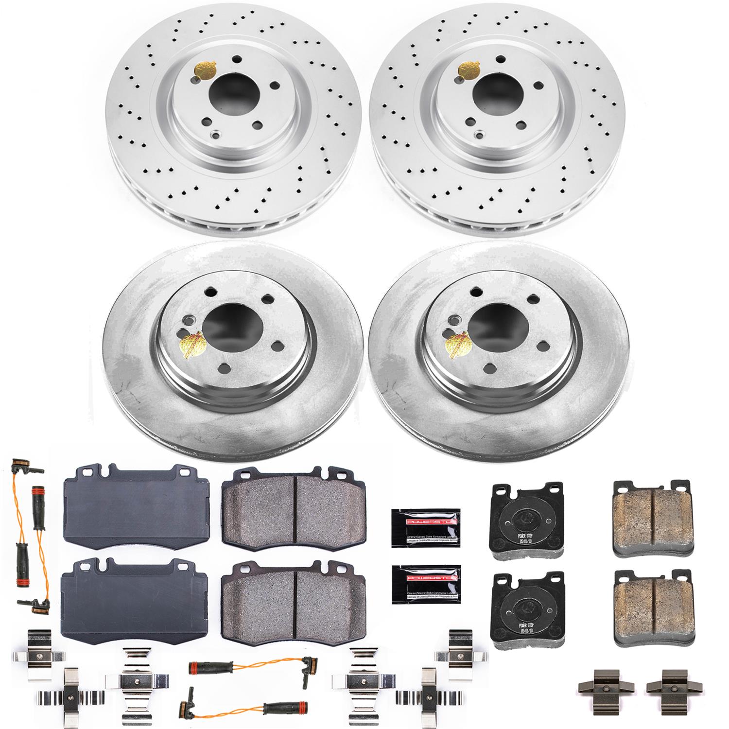 Power Stop 02-04 Mercedes-Benz C32 AMG Front & Rear Z23 Evolution Sport Coated Brake Kit (1x psbCRK6205, 1x psbCRK6226) thumbnail 4