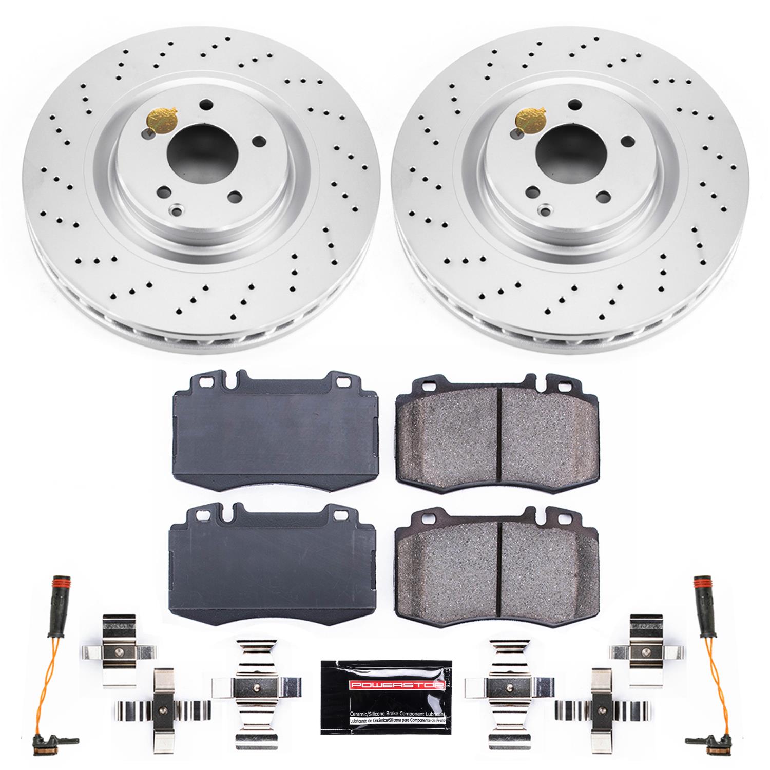 Power Stop 02-04 Mercedes-Benz C32 AMG Front & Rear Z23 Evolution Sport Coated Brake Kit (1x psbCRK6205, 1x psbCRK6226) thumbnail 6