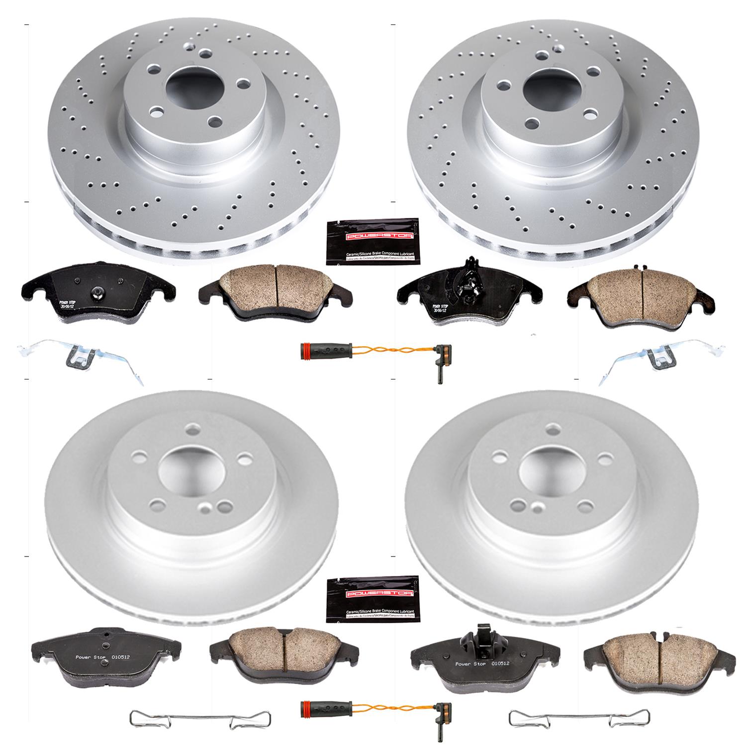 Power Stop 12-15 Mercedes-Benz C250 Front & Rear Z23 Evolution Sport Coated Brake Kit (1x psbCRK5626, 1x psbCRK6207) thumbnail 4