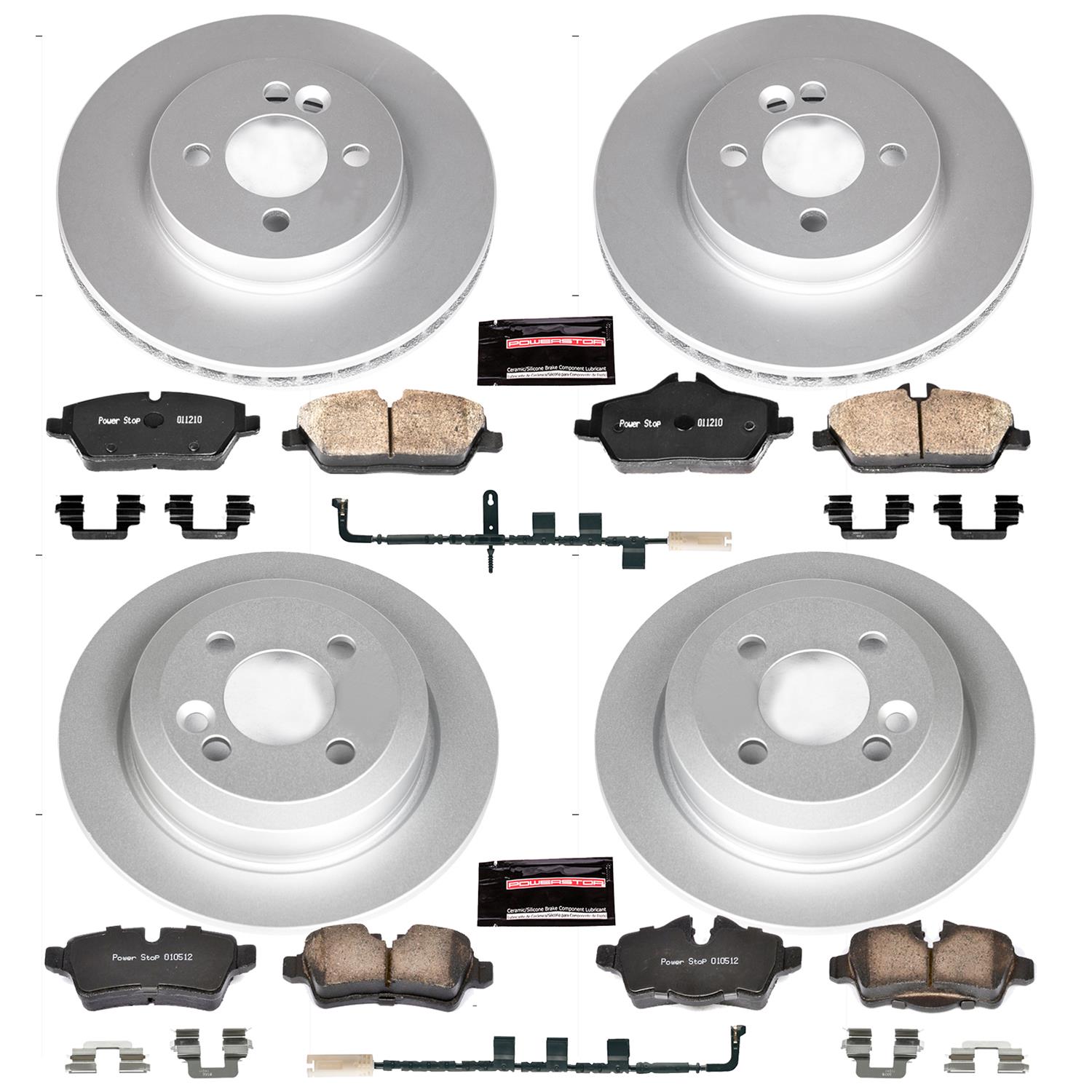 Power Stop 07-10 Mini Cooper Front & Rear Z23 Evolution Sport Coated Brake Kit (1x psbCRK6281, 1x psbCRK6066) thumbnail 4