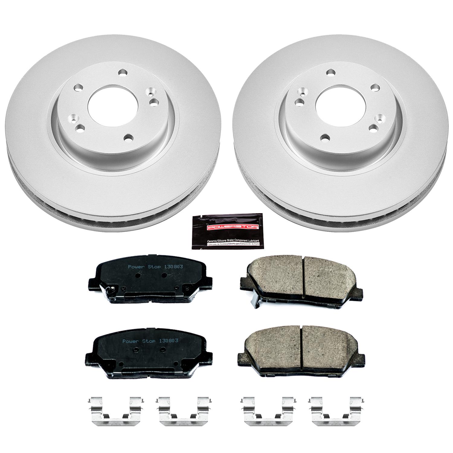 Power Stop 13-15 Hyundai Veloster Front & Rear Z17 Evolution Geomet Coated Brake Kit (1x psbCRK6502, 1x psbCRK6306) thumbnail 5