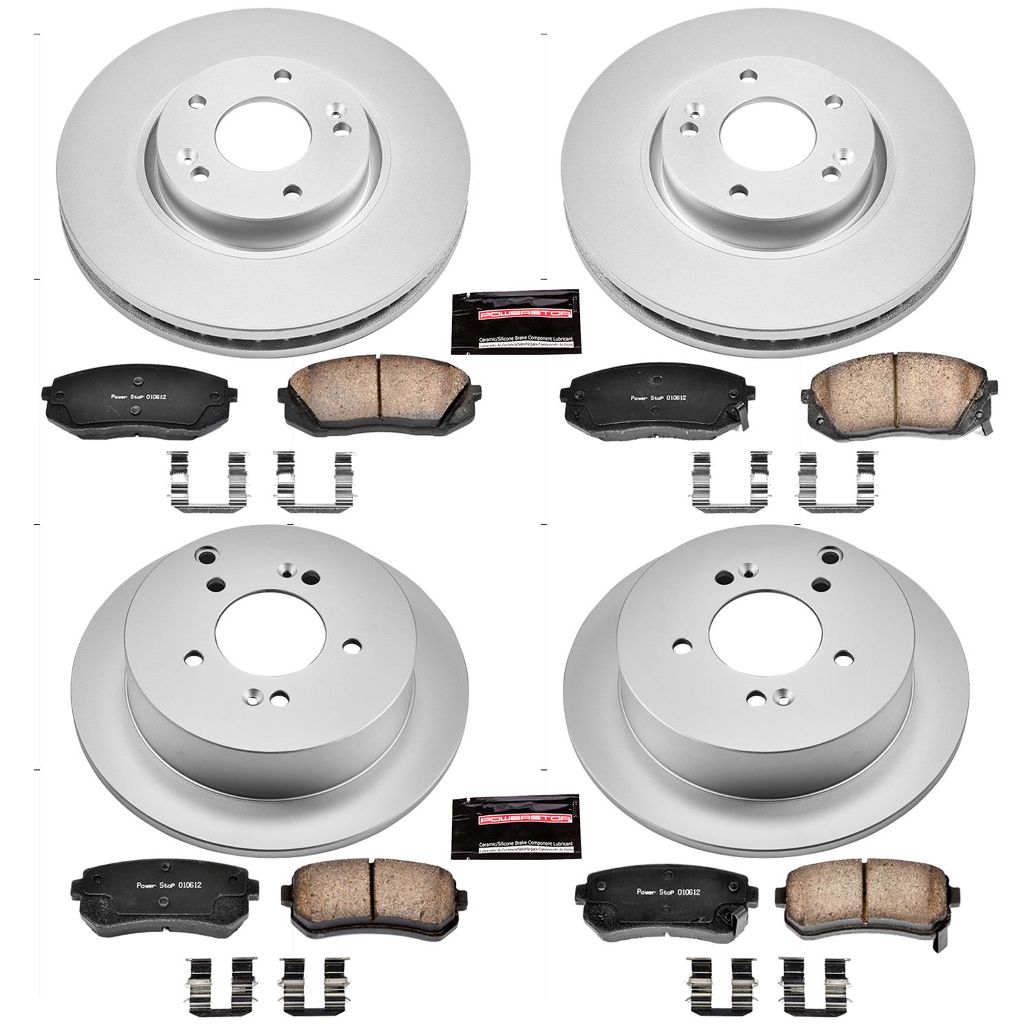 Power Stop 10-15 Hyundai Tucson Front & Rear Z17 Evolution Geomet Coated Brake Kit (1x psbCRK5394, 1x psbCRK6087) thumbnail 4