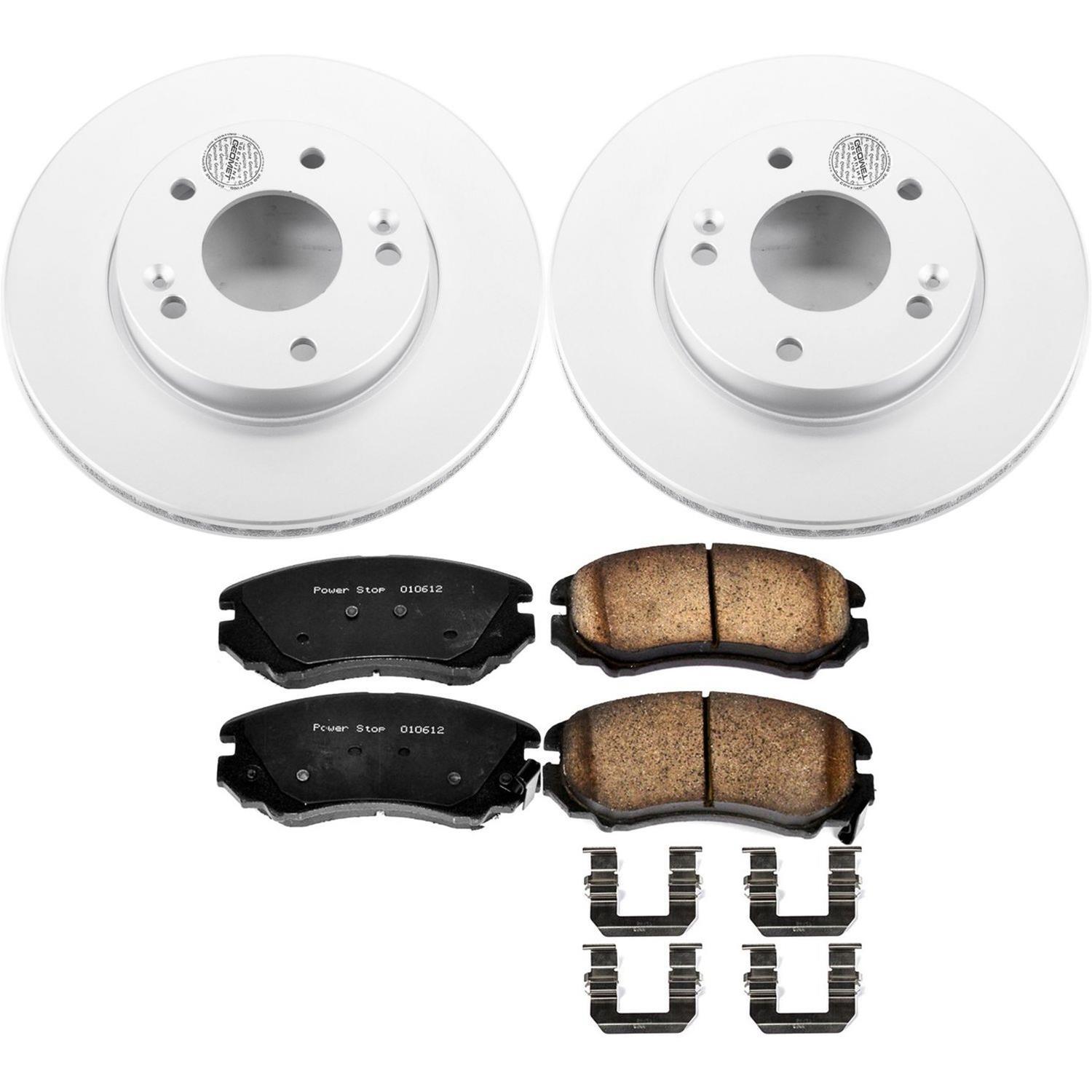 Power Stop 10-11 Kia Soul Front & Rear Z17 Evolution Geomet Coated Brake Kit (1x psbCRK5916, 1x psbCRK6309) thumbnail 5